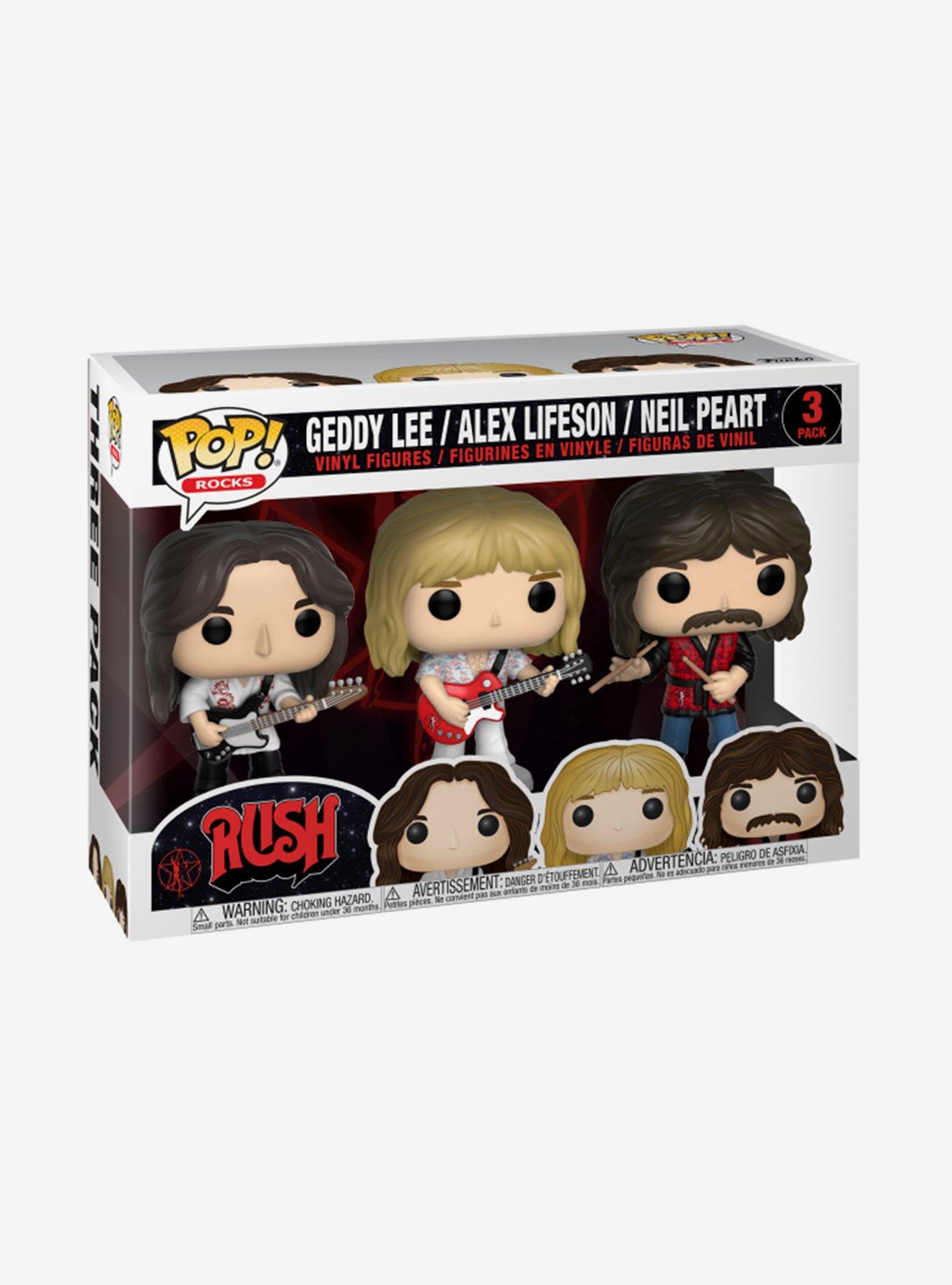 Funko Rush Pop! Rocks Geddy Lee Alex Lifeson Neil Peart Vinyl Figure Set 3 Pack, , alternate