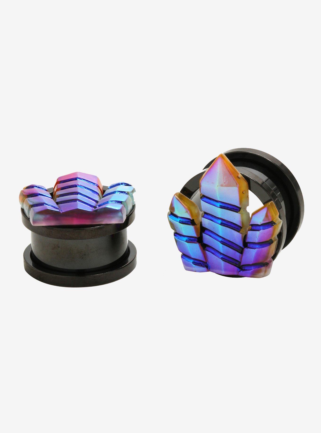 Steel Rainbow Crystal Spool Plug 2 Pack, MULTI, alternate