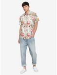 Tropical Corgi Vibes Short-Sleeve Woven Button-Up Hot Topic Exclusive, FLORAL, alternate