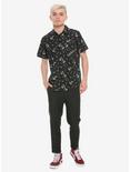 Grim Reaper Skater Woven Button-Up Hot Topic Exclusive, BLACK, alternate