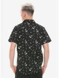 Grim Reaper Skater Woven Button-Up Hot Topic Exclusive, BLACK, alternate