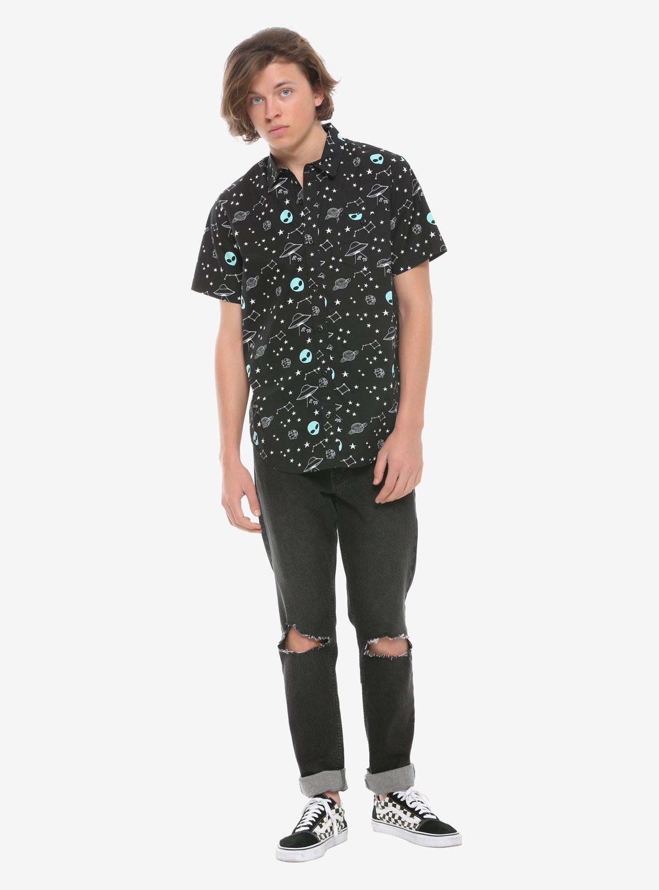 Alien Woven Button-Up, , alternate