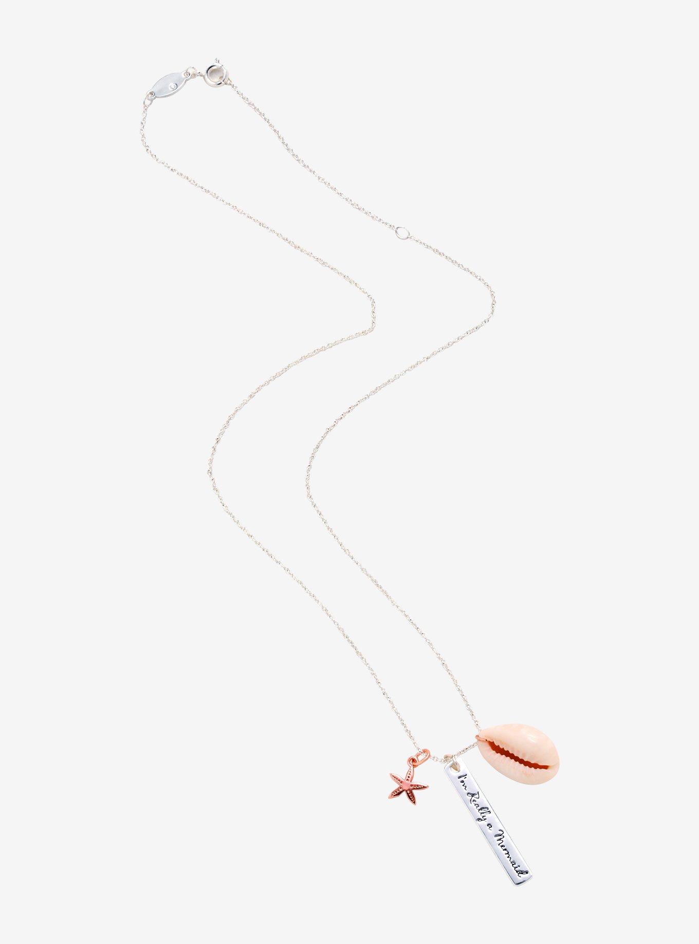 Disney The Little Mermaid Starfish Puka Shell Necklace, , alternate
