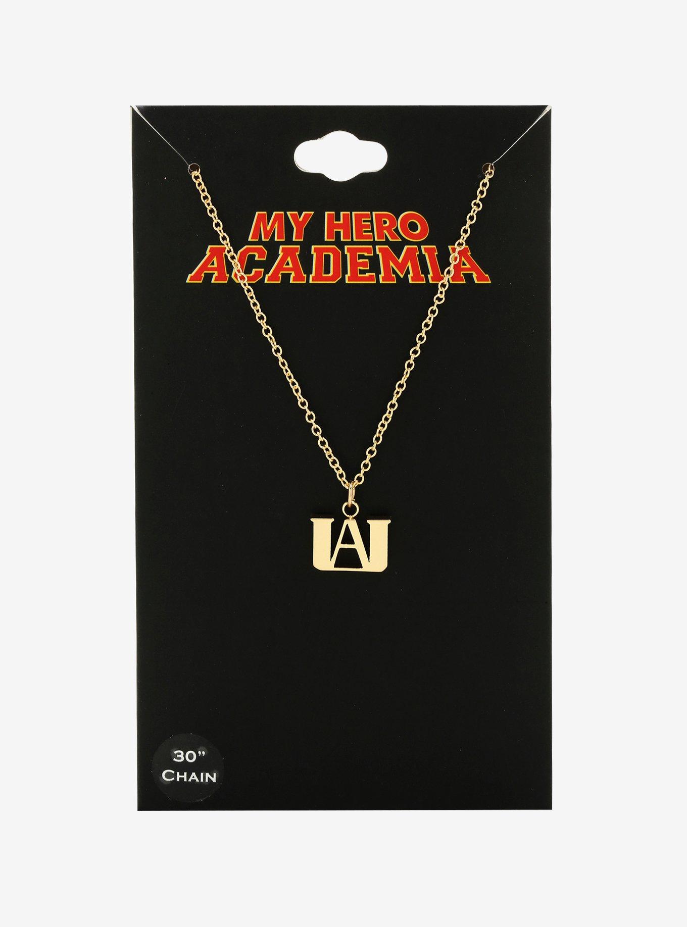 My Hero Academia U.A. Logo Gold Necklace - BoxLunch Exclusive, , alternate
