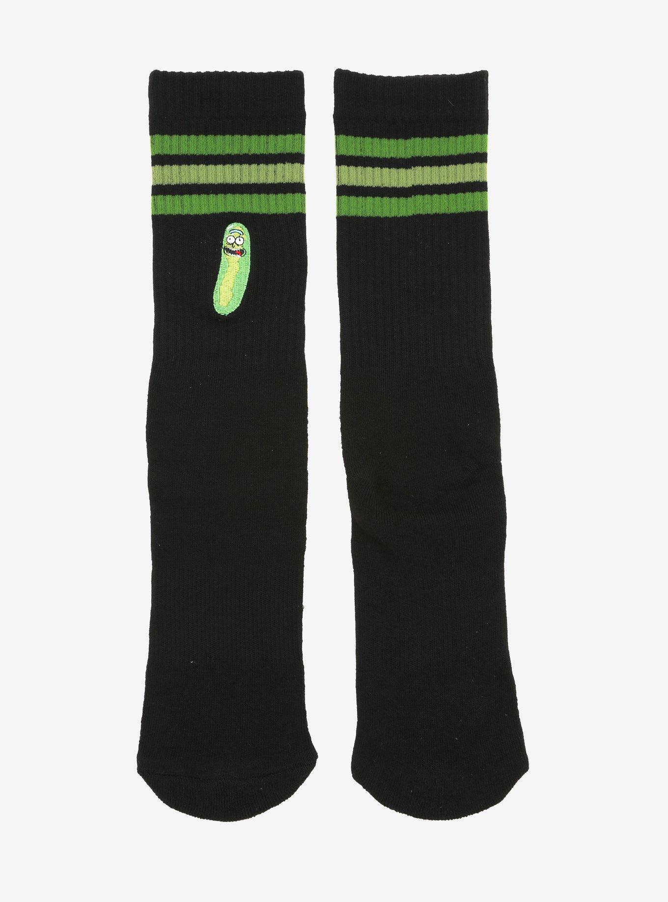 Rick And Morty Pickle Rick Varsity Crew Socks, , alternate