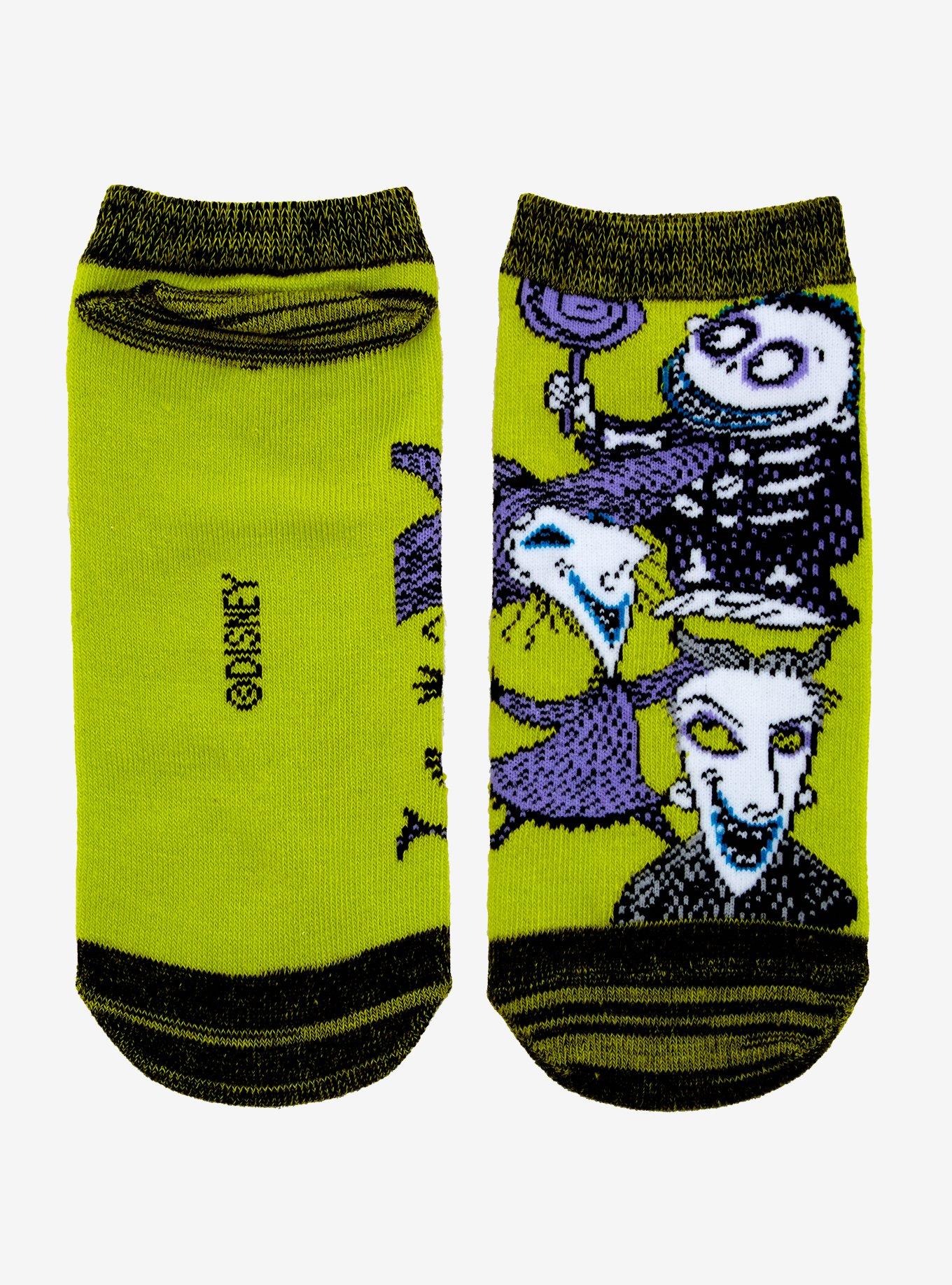 The Nightmare Before Christmas Lock Shock & Barrel No-Show Socks, , alternate