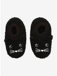 Black Cat Fuzzy Girls Slipper Socks, , alternate