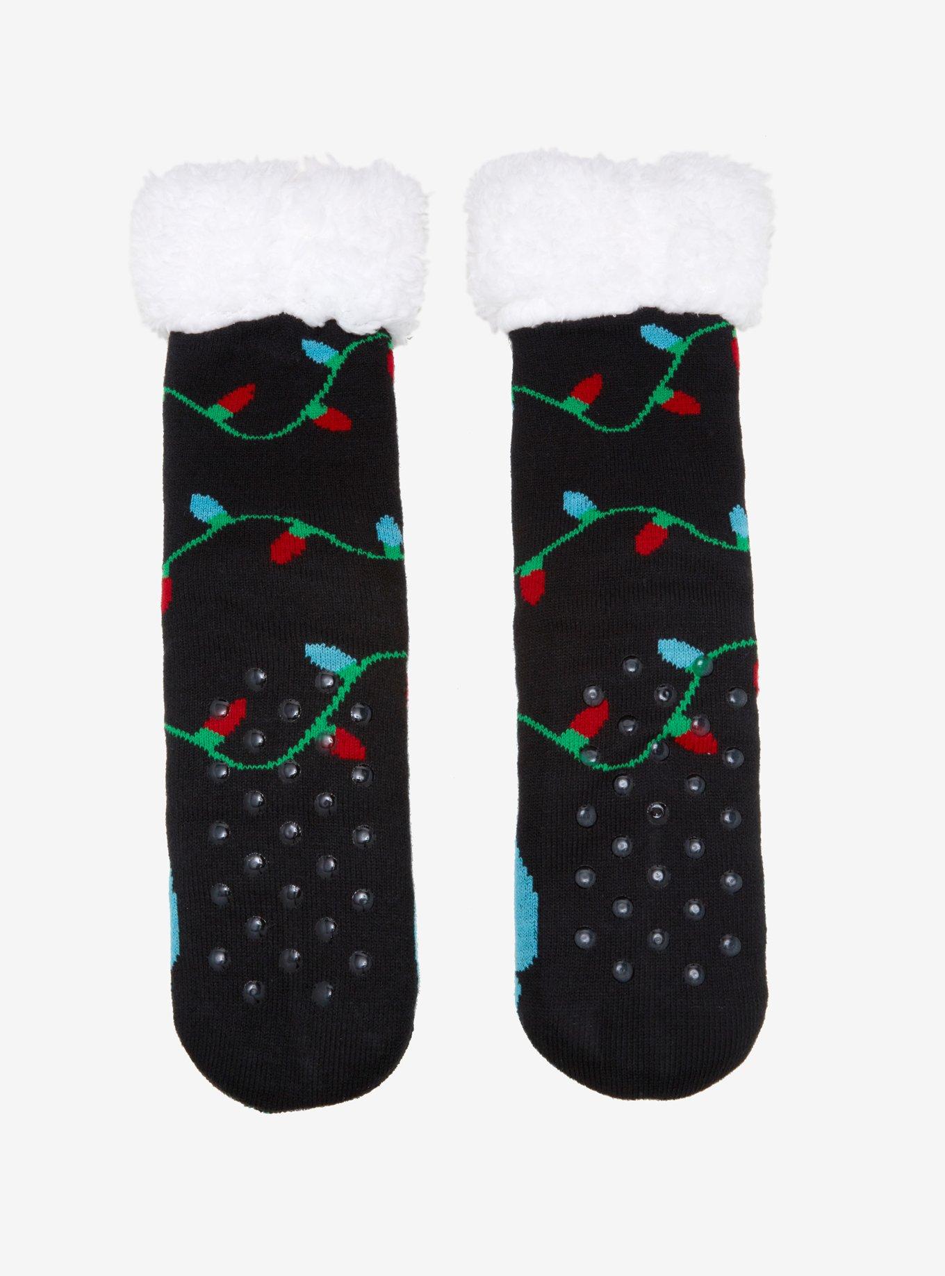Disney Lilo & Stitch Santa Stitch Slipper Socks, , alternate