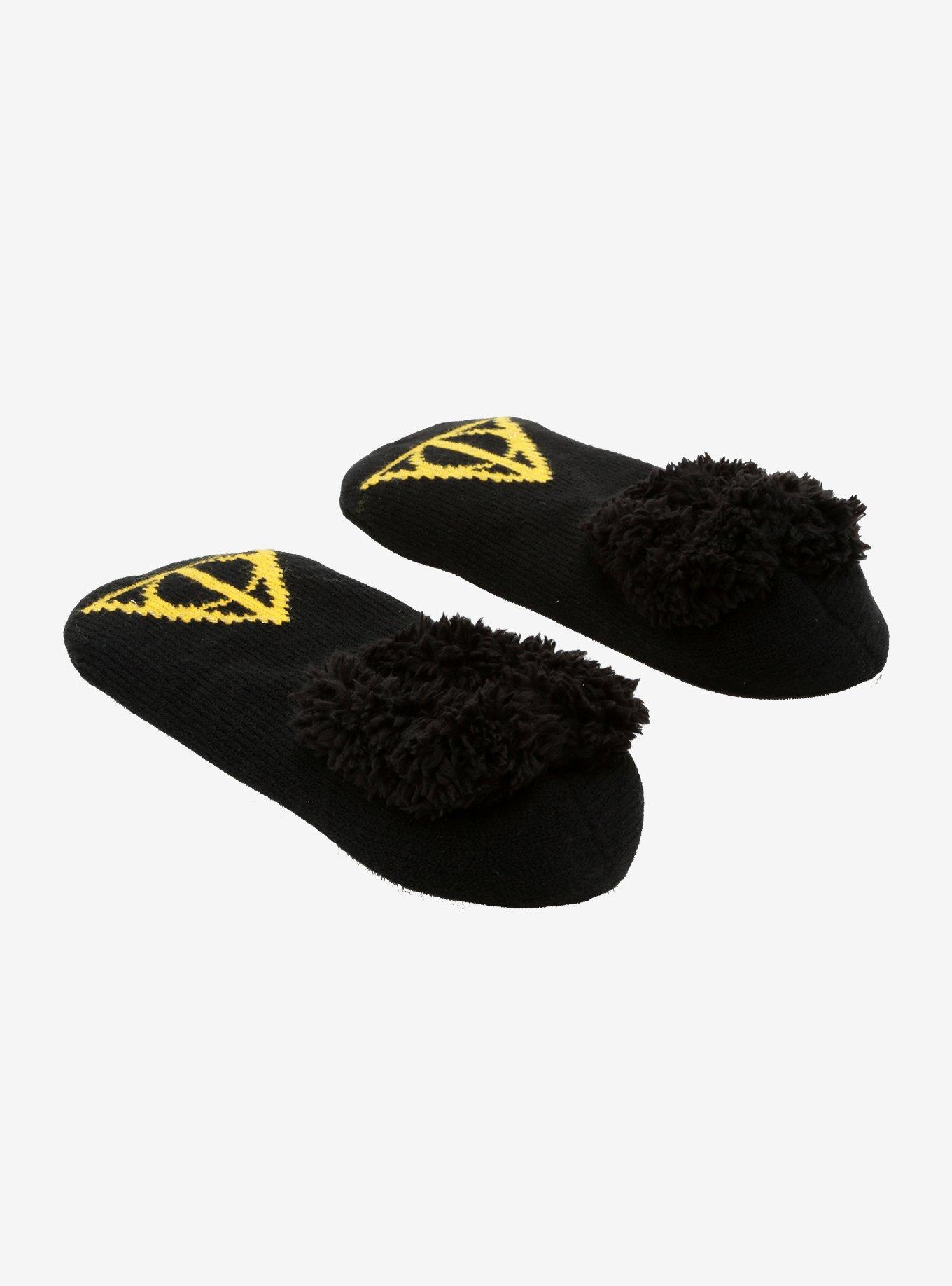 Harry Potter Deathly Hallows Cozy Slippers, , alternate