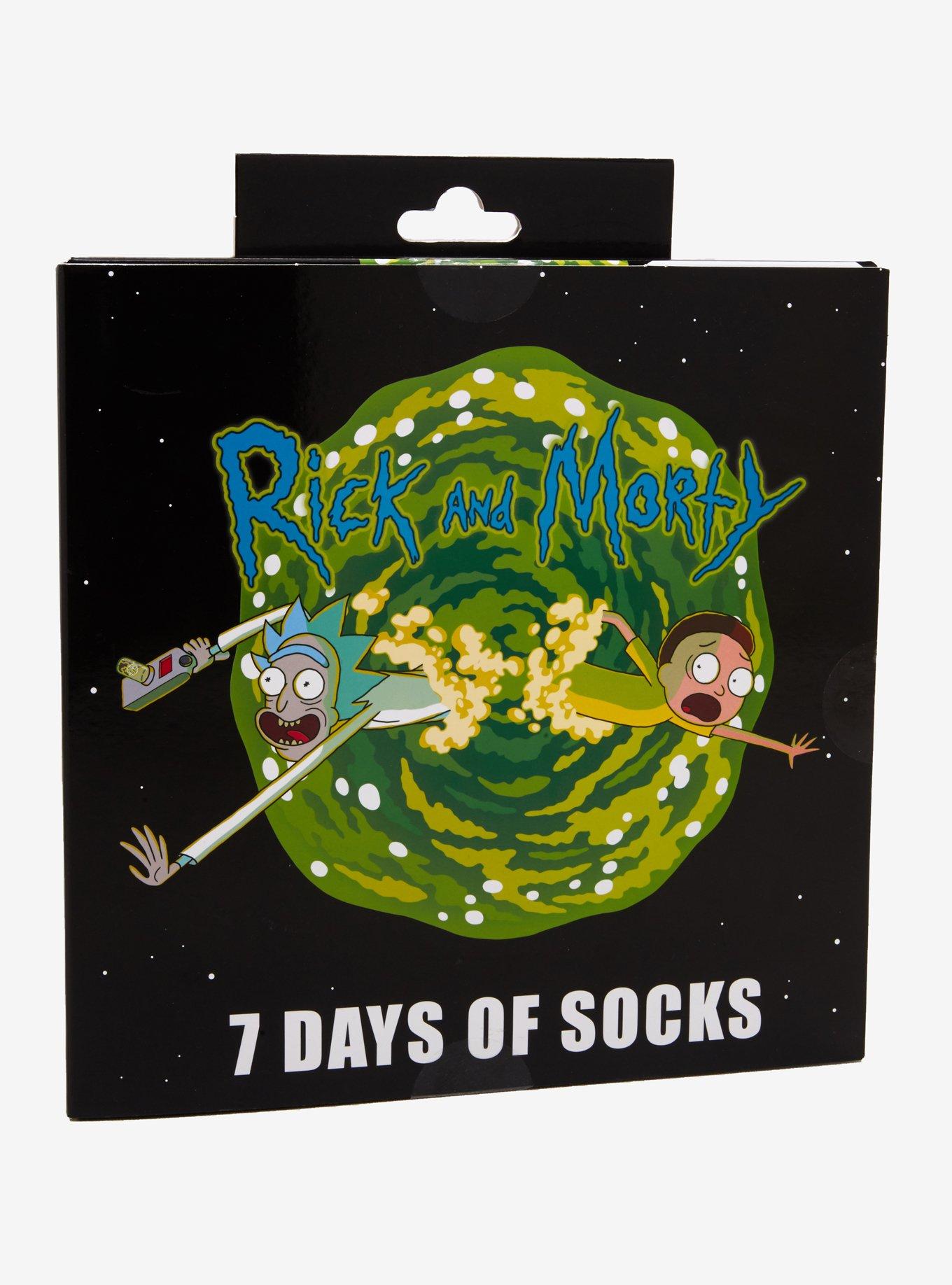 Rick & Morty 7 Days Of Socks Gift Set, , alternate