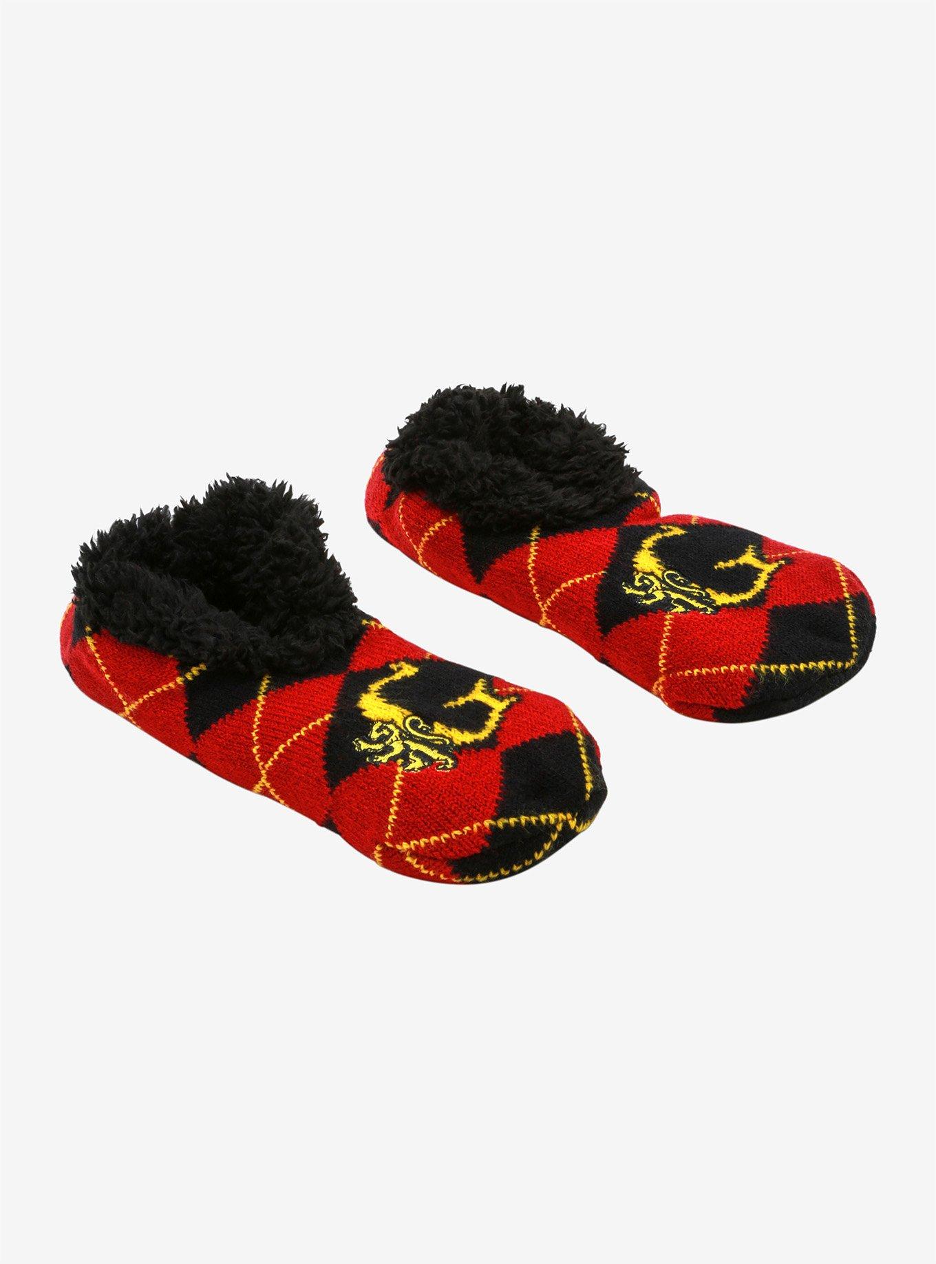Harry Potter Gryffindor Plaid Cozy Slippers, , alternate