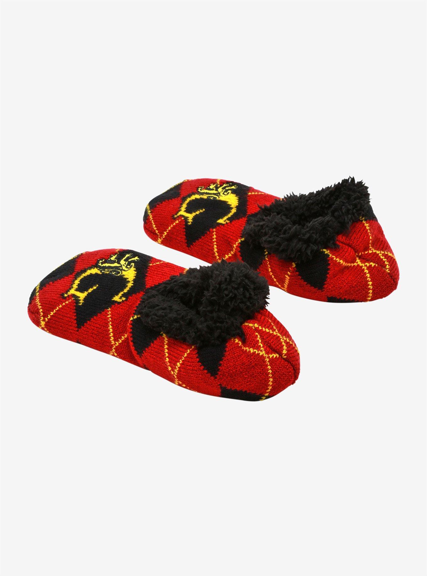 Harry Potter Gryffindor Plaid Cozy Slippers, , alternate
