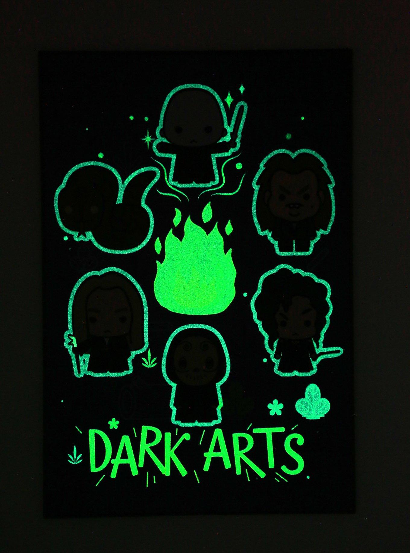 Harry Potter Chibi Dark Arts Glow-In-The-Dark Wood Wall Art, , alternate