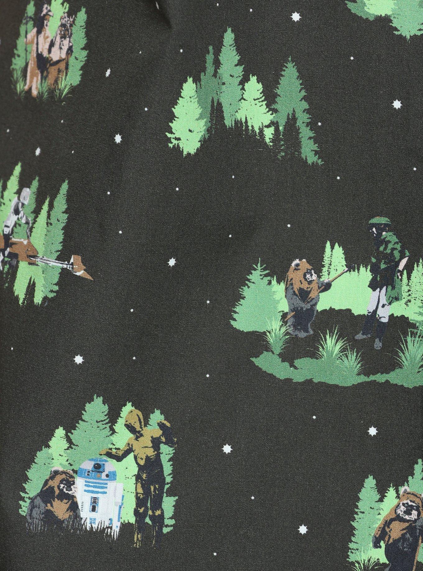 Our Universe Star Wars Endor Allover Print Woven Button-Up - BoxLunch Exclusive, , alternate