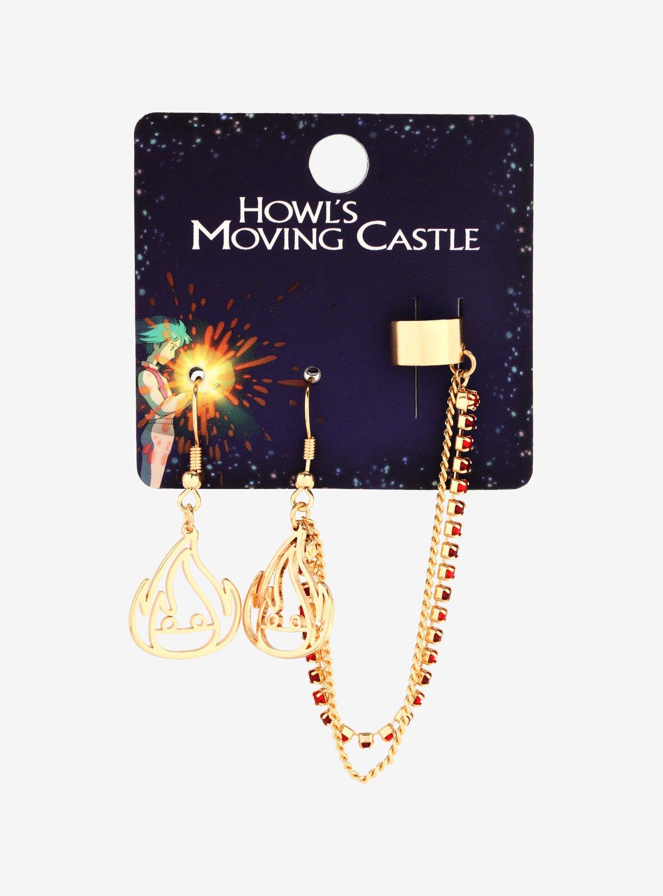 Studio Ghibli Howl's Moving Castle Calcifer Cuff Earring Set, , alternate