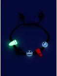 The Nightmare Before Christmas Characters Glow-In-The-Dark Cord Bracelet, , alternate