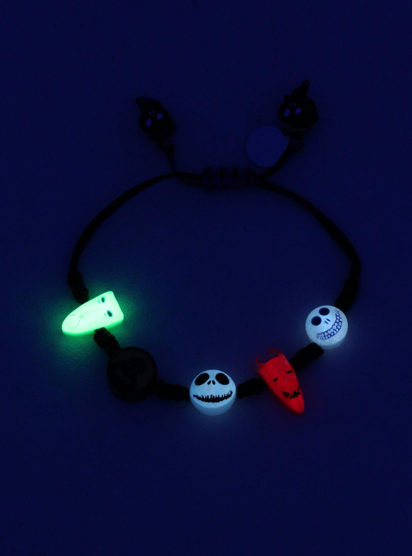 The Nightmare Before Christmas Characters Glow-In-The-Dark Cord Bracelet, , alternate