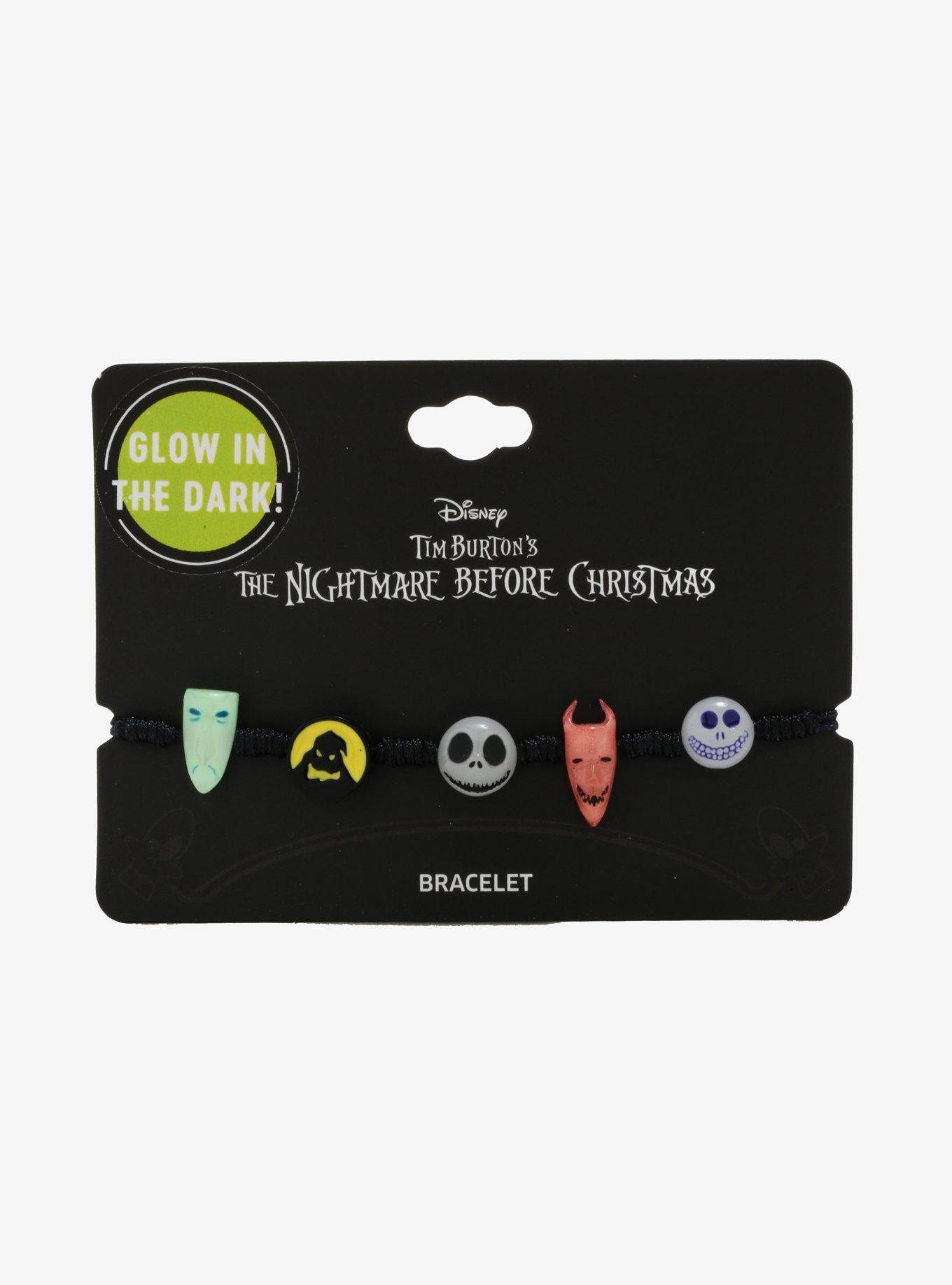 The Nightmare Before Christmas Characters Glow-In-The-Dark Cord Bracelet, , alternate