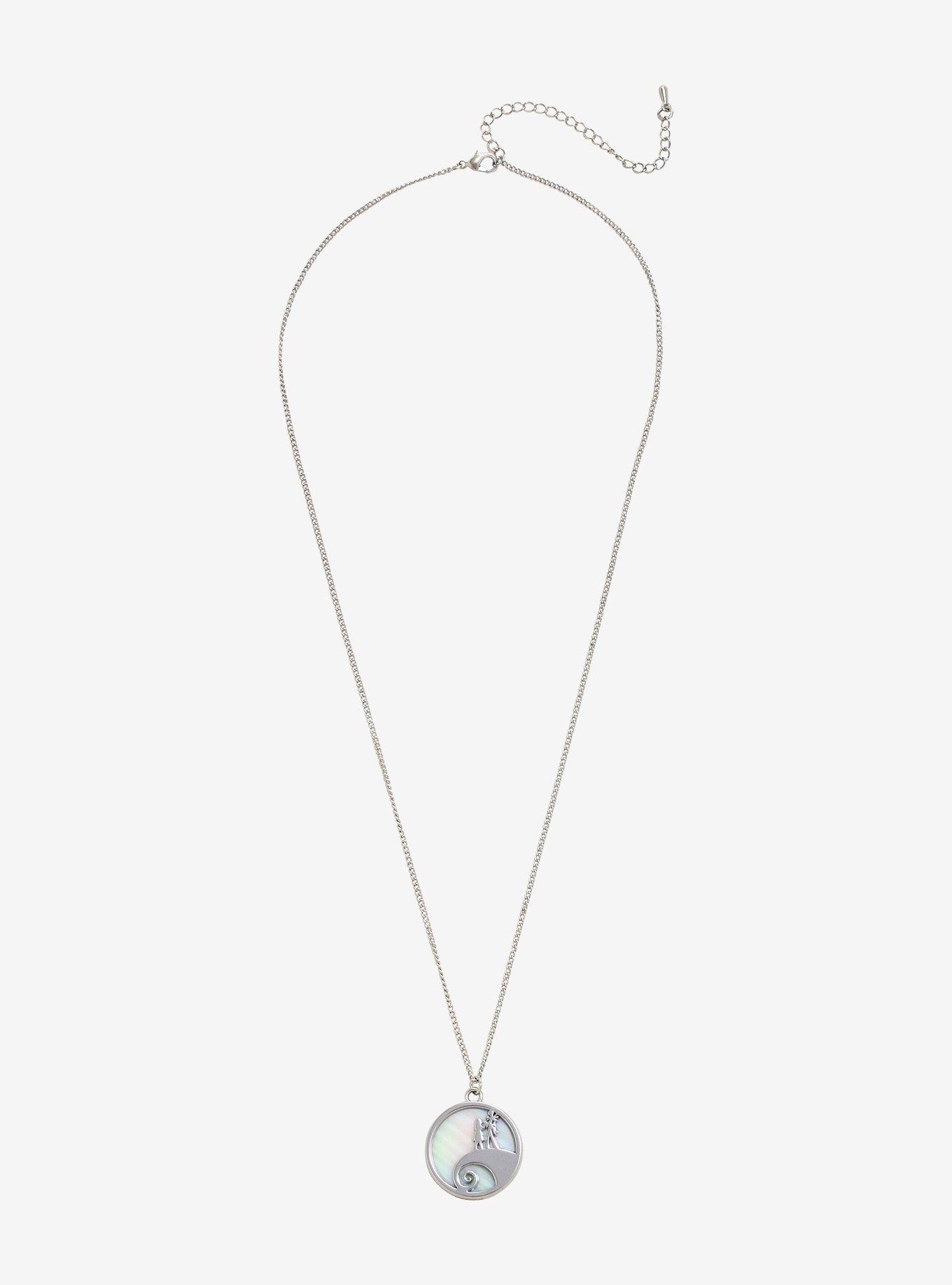 The Nightmare Before Christmas Jack & Sally Charm Necklace, , alternate