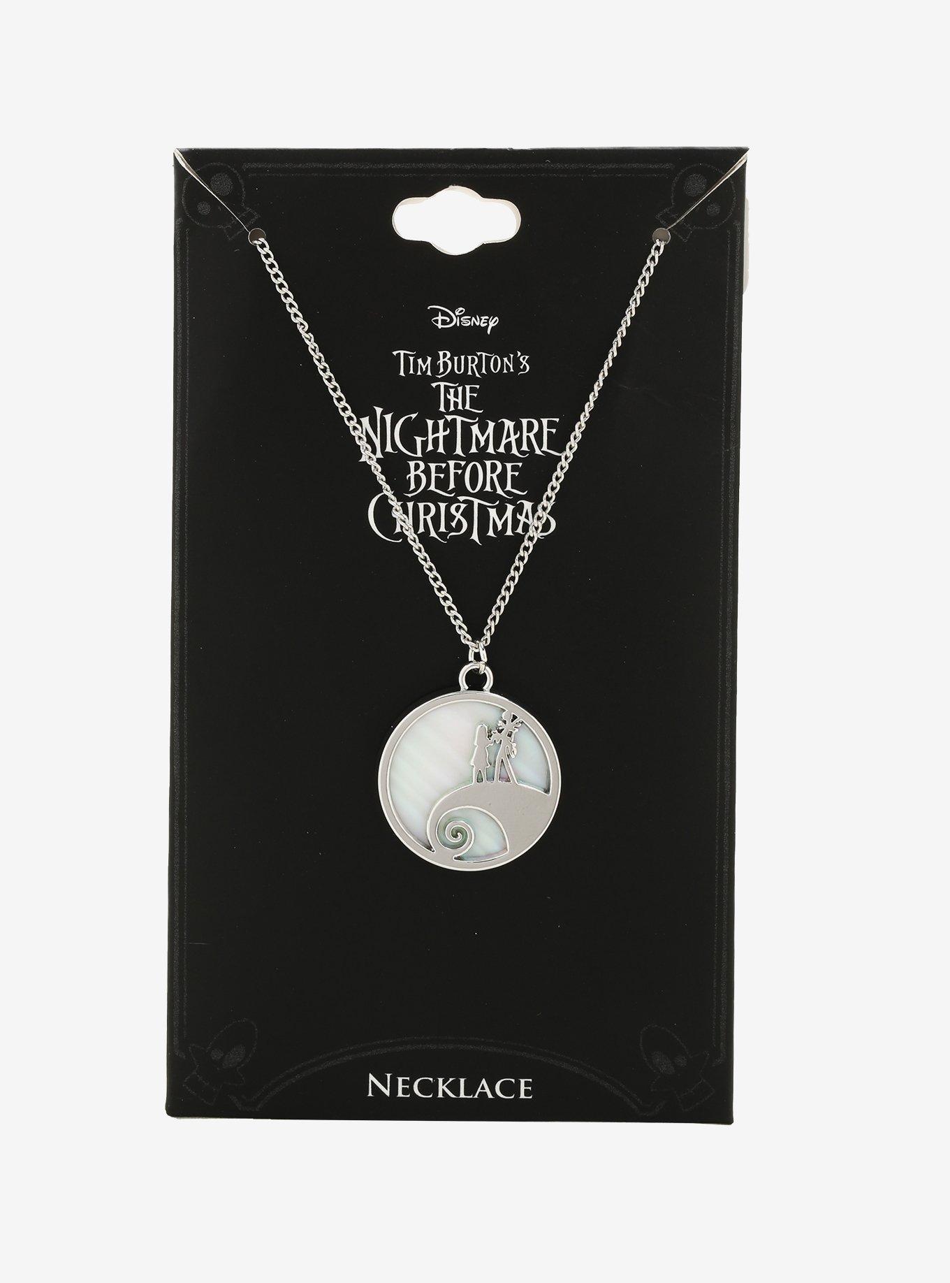The Nightmare Before Christmas Jack & Sally Charm Necklace, , alternate