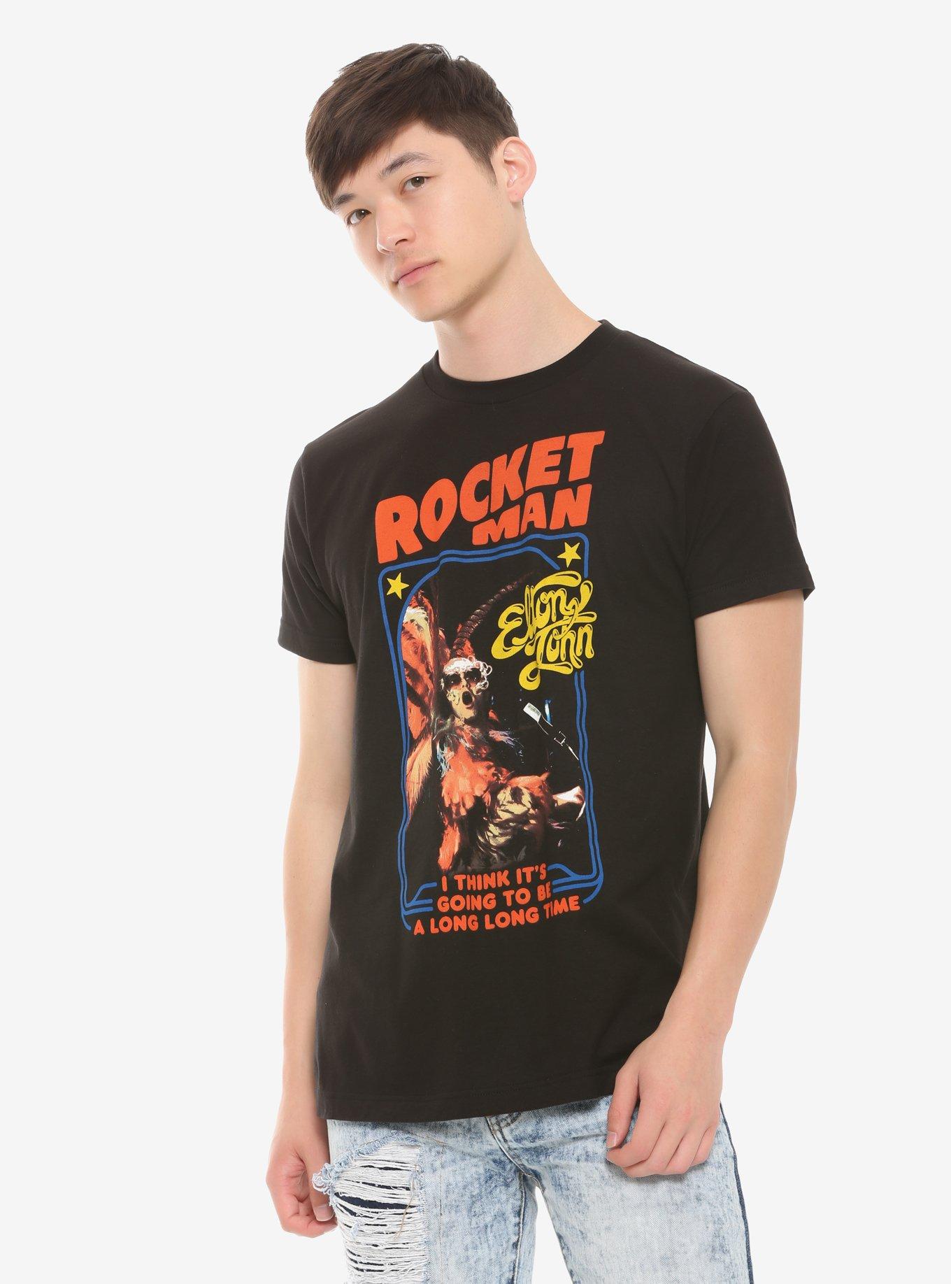 Elton John Rocket Man T-Shirt, BLACK, alternate