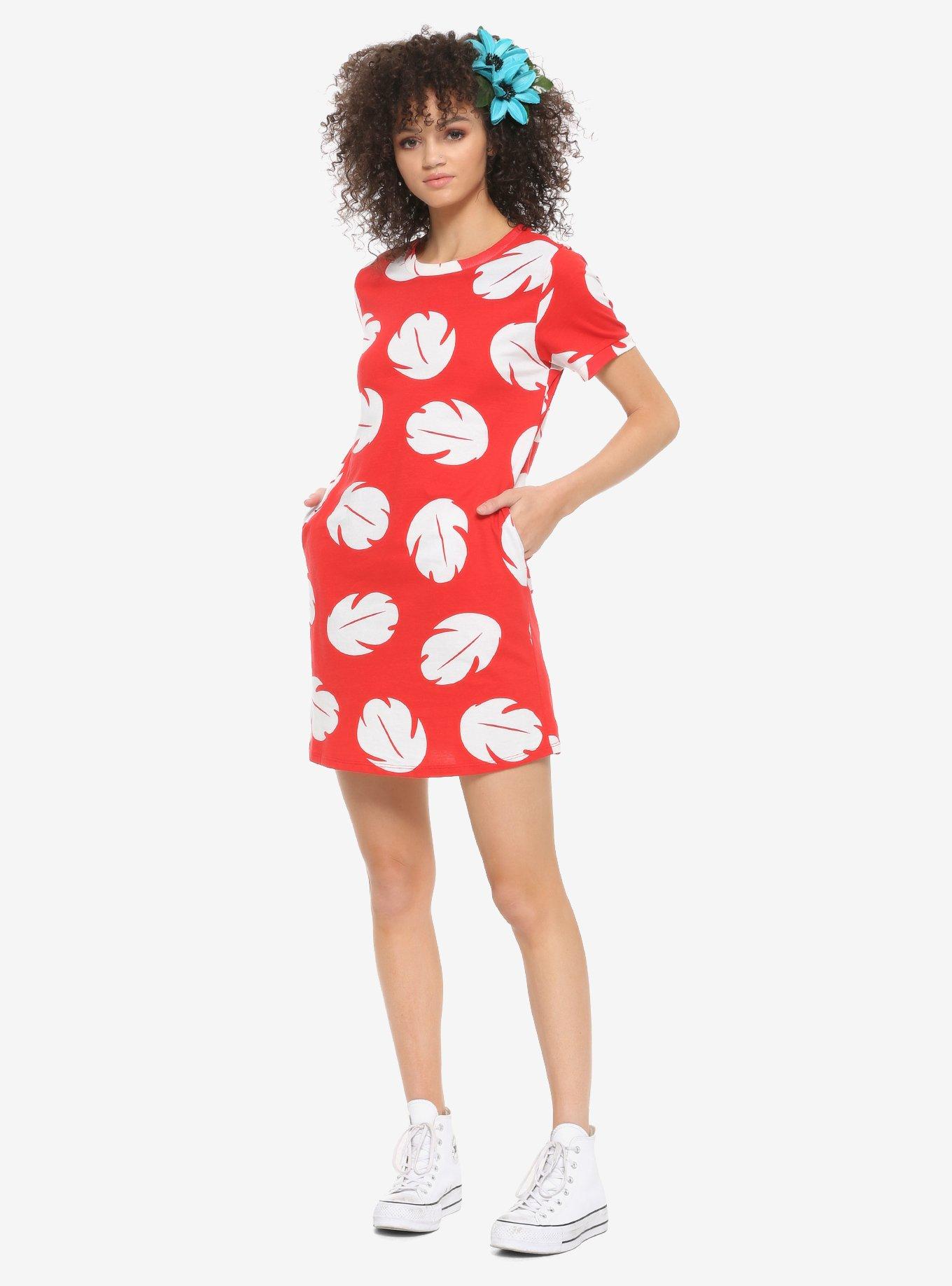 Disney Lilo & Stitch Lilo T-Shirt Dress, RED, alternate