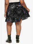 Black Cat Velvet Skater Skirt Plus Size, , alternate