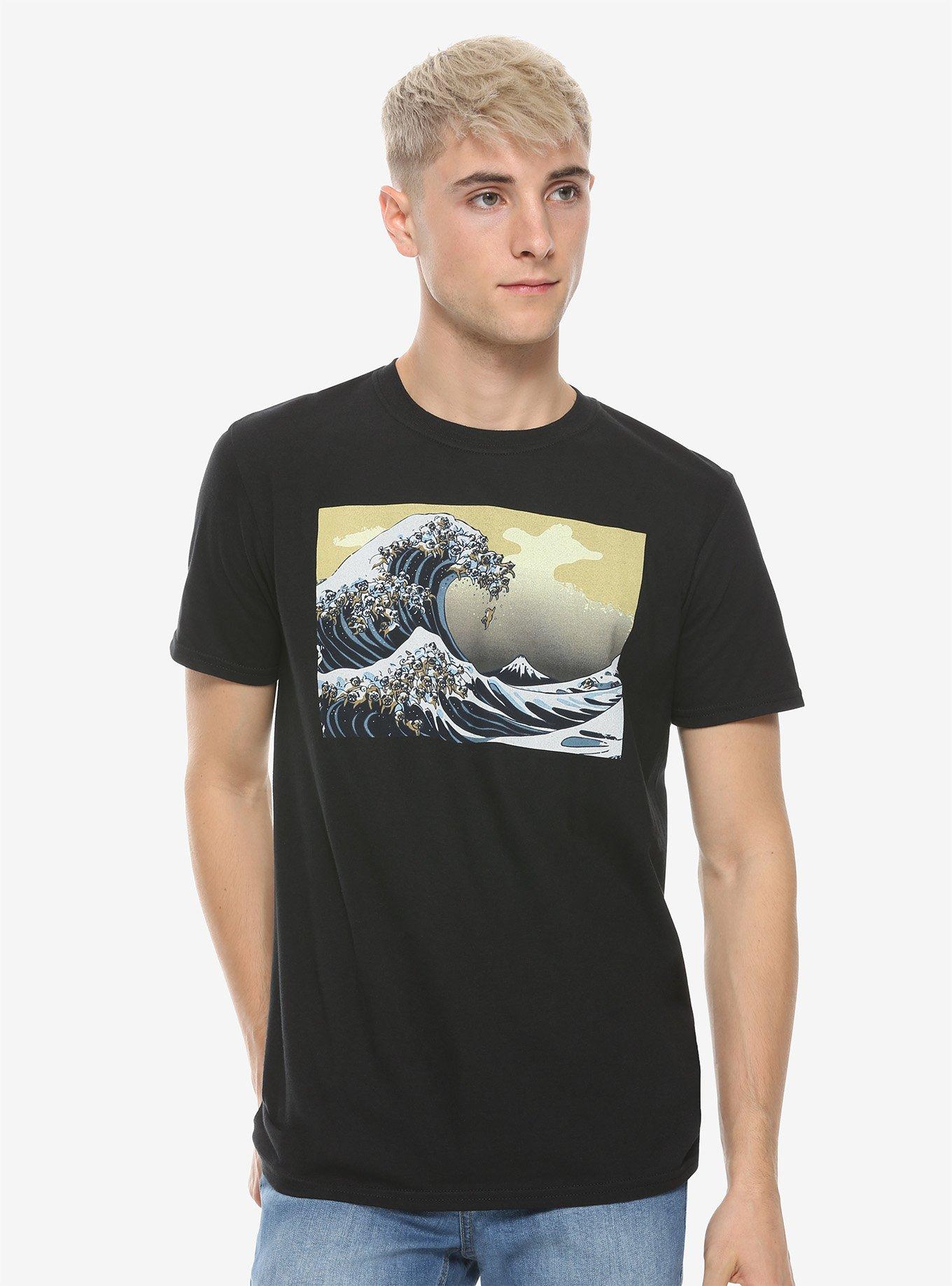 Great Waves Of Pug T-Shirt, , alternate