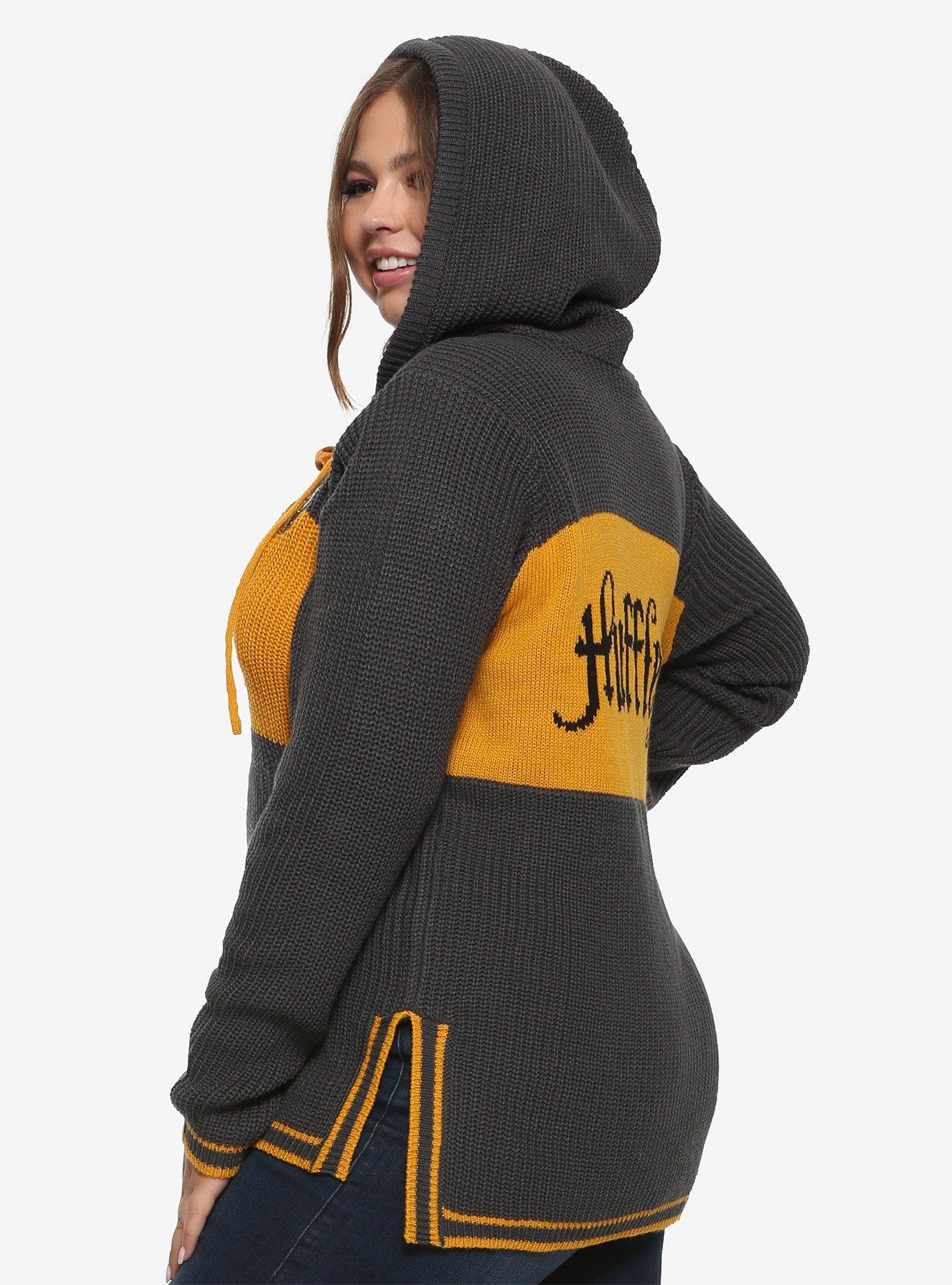 Harry Potter Hufflepuff Girls Hooded Sweater Plus Size, , alternate