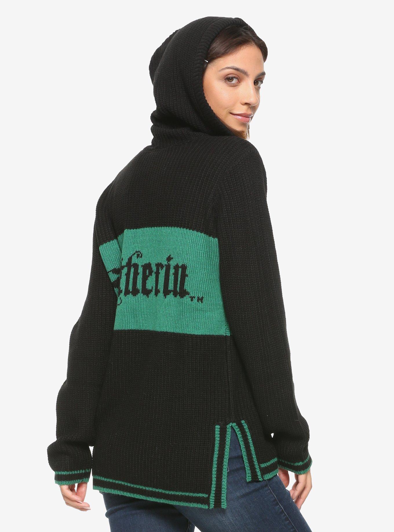 Harry Potter Slytherin Girls Hooded Sweater, GREEN, alternate