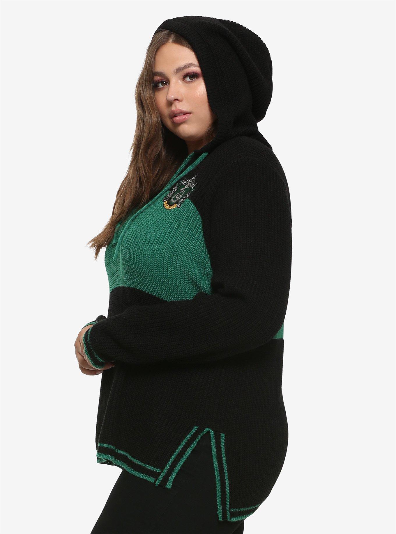 Harry Potter Slytherin Hooded Sweater Plus Size, , alternate