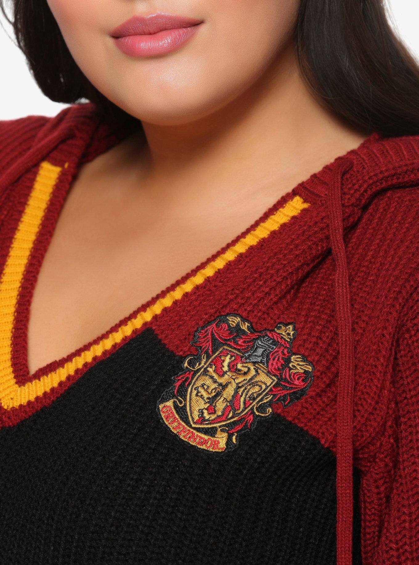 Harry Potter Gryffindor Hooded Sweater Plus Size, , alternate