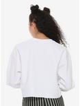 Daisy Street Moody Cherub Girls Crop Sweatshirt, WHITE, alternate