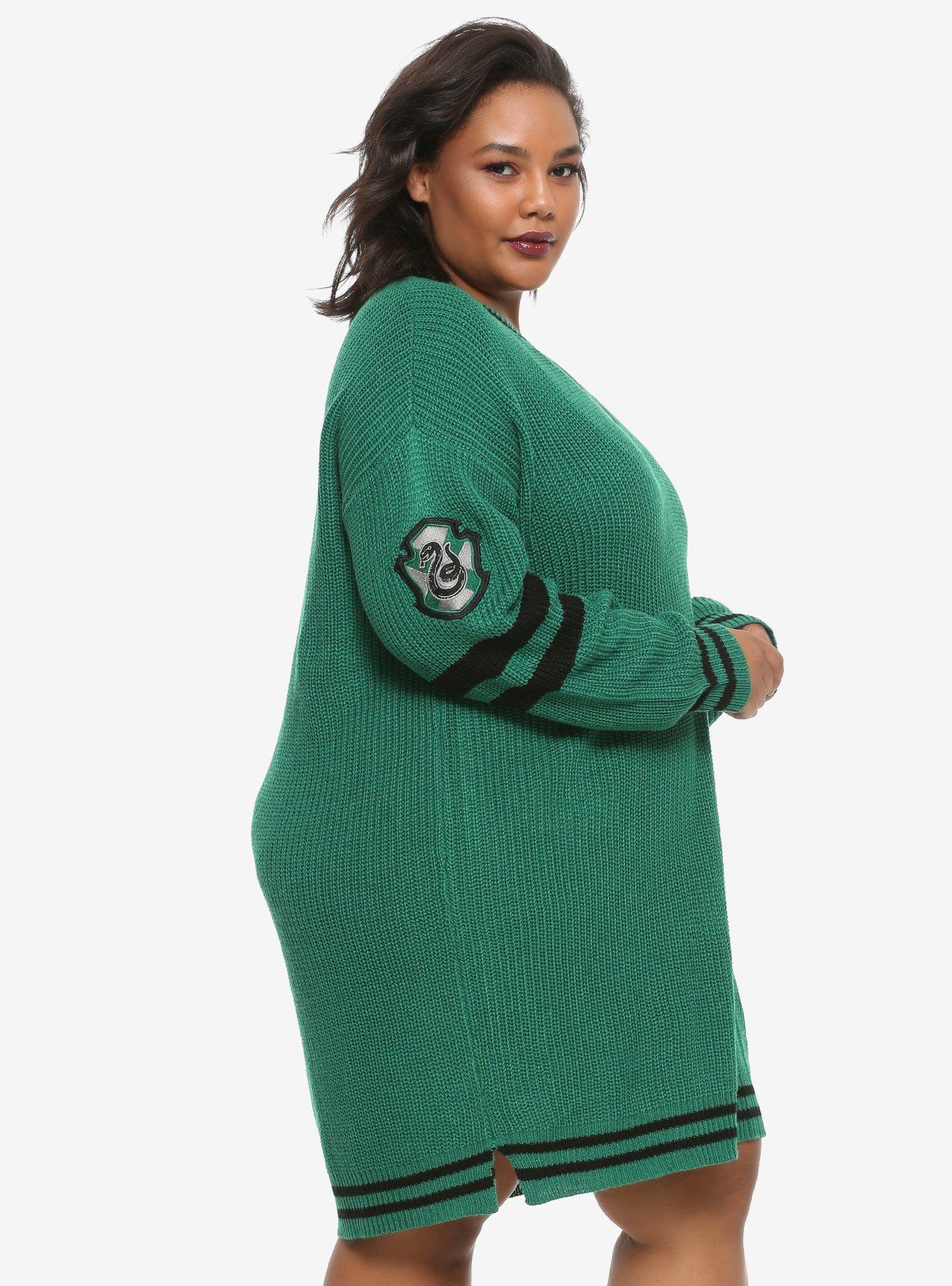 Harry Potter Slytherin Sweater Dress Plus Size, , alternate