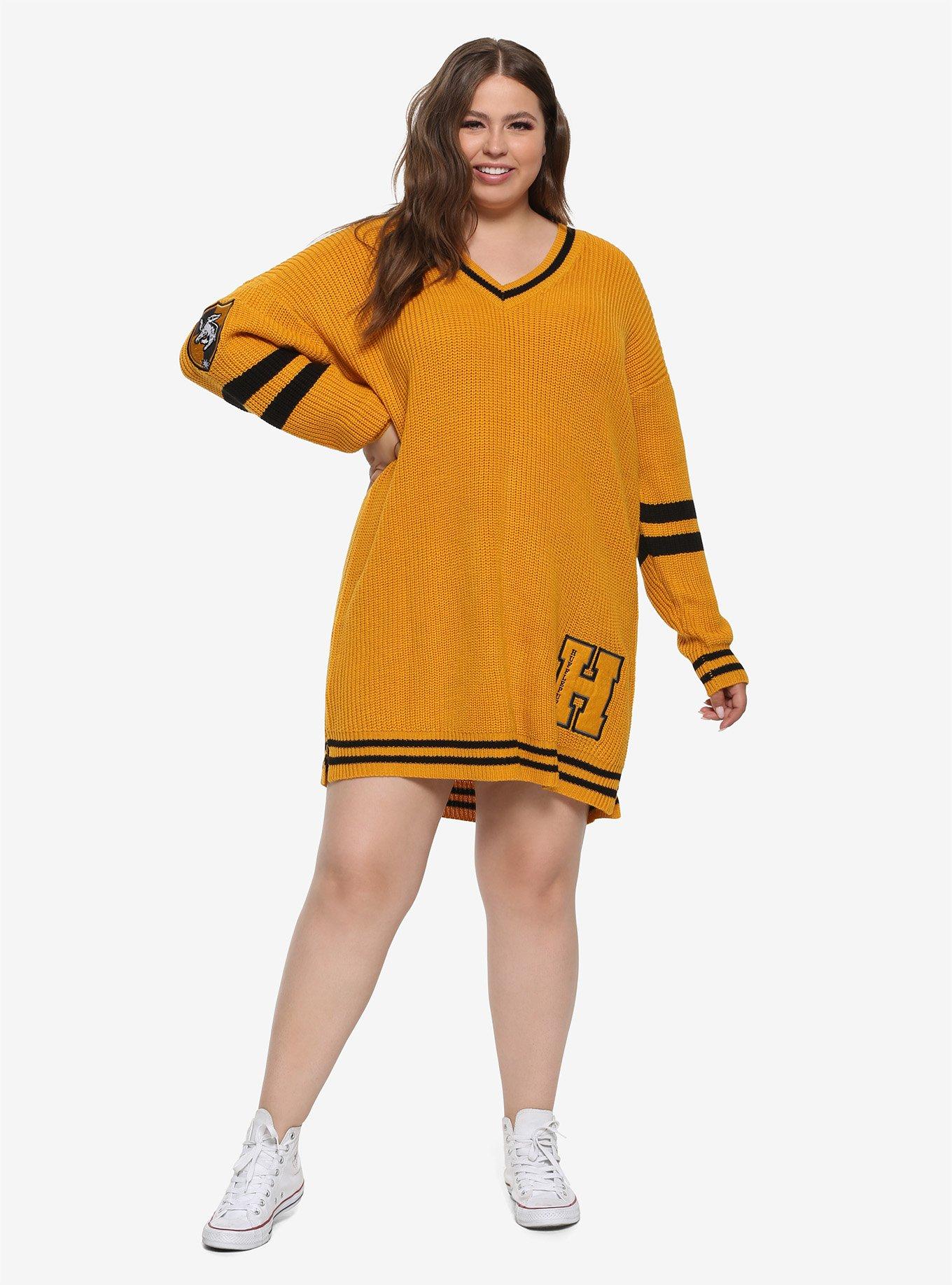 Harry Potter Hufflepuff Sweater Dress Plus Size, , alternate