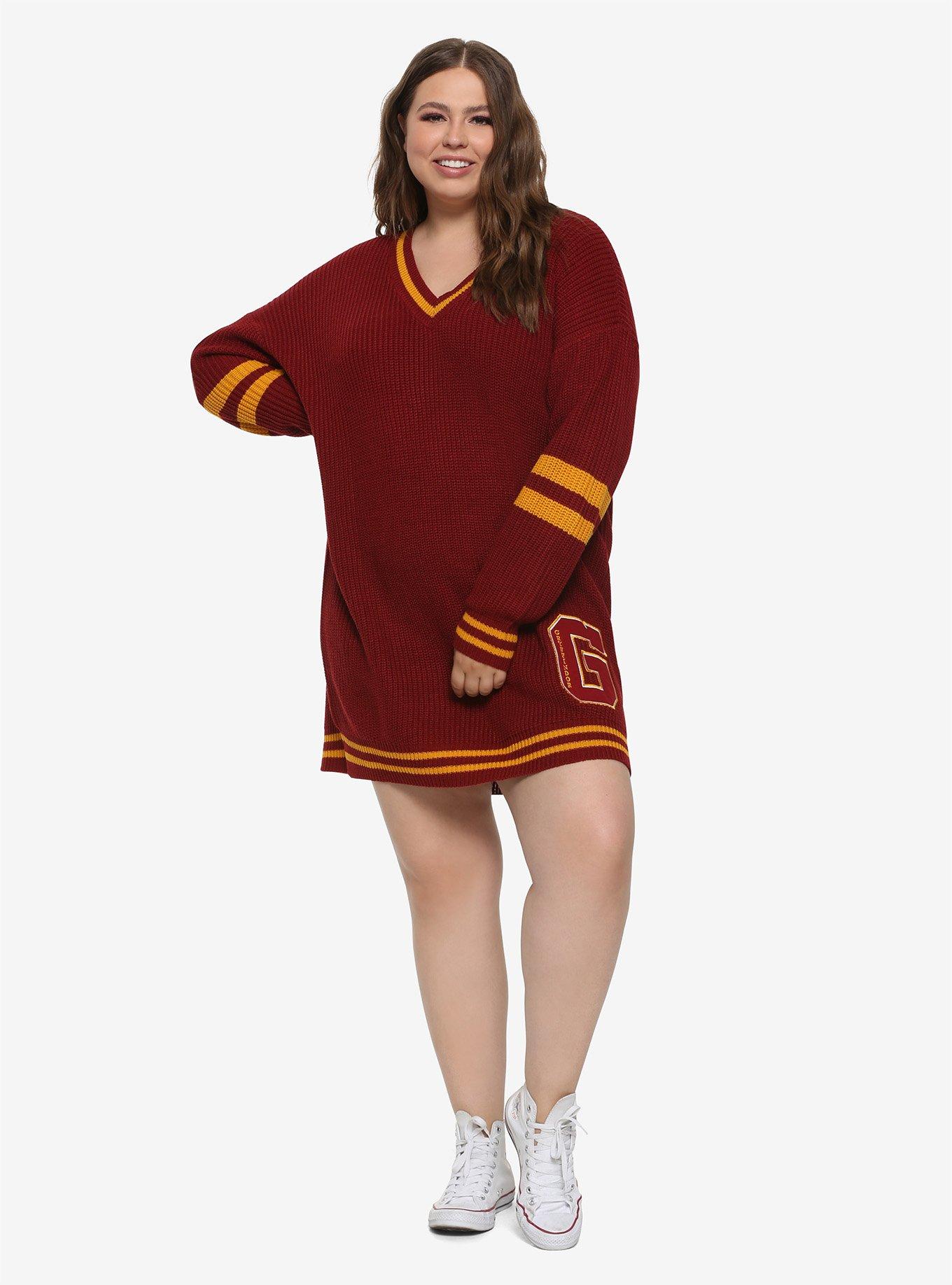 Harry Potter Gryffindor Sweater Dress Plus Size, , alternate