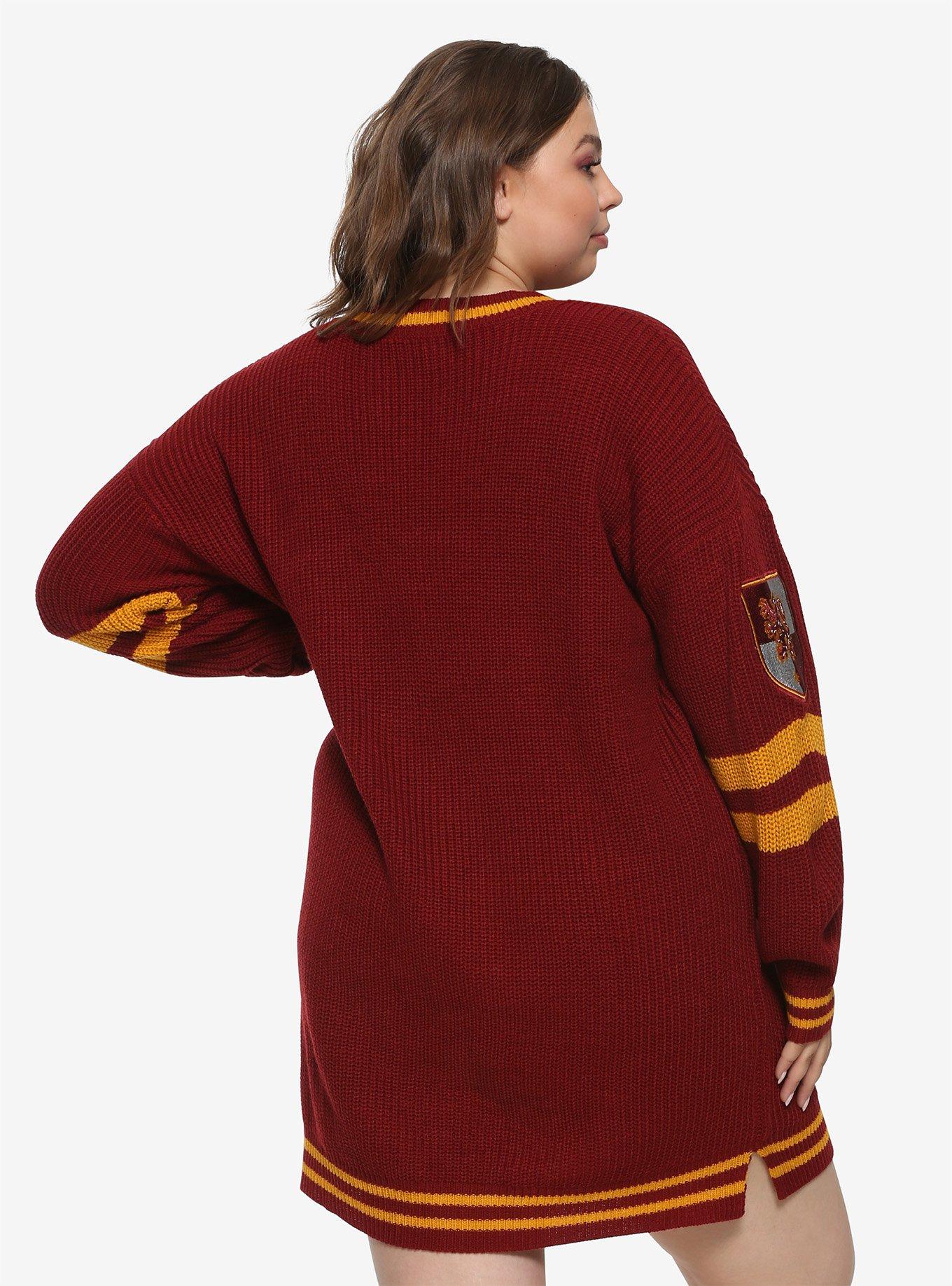 Harry Potter Gryffindor Sweater Dress Plus Size, , alternate