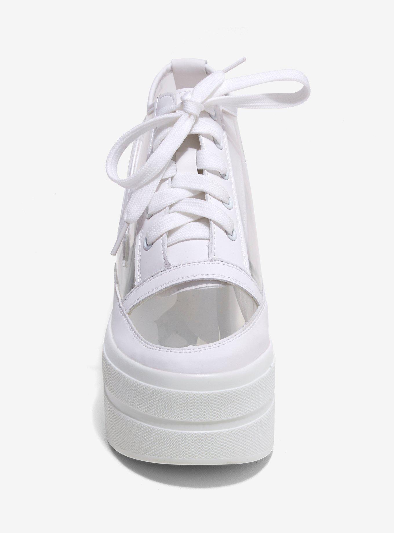 N.Y.L.A. Lightning Bolt Clear Platform Sneakers, , alternate