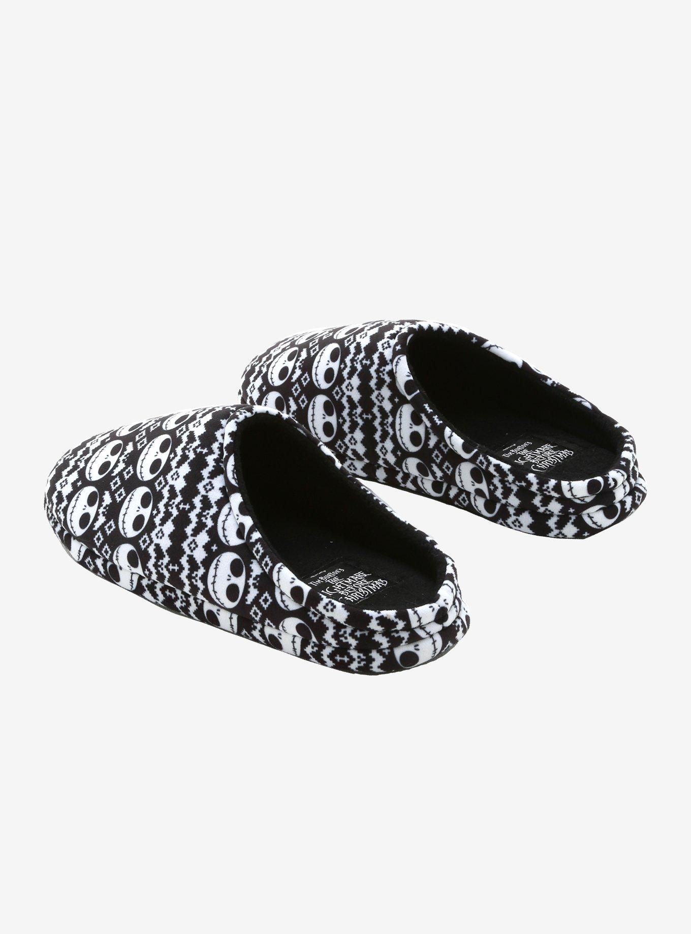 The Nightmare Before Christmas Jack Fair Isle Slippers, BLACK, alternate