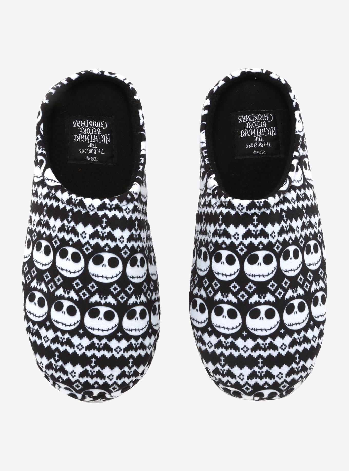 The Nightmare Before Christmas Jack Fair Isle Slippers, BLACK, alternate