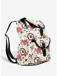 Loungefly Disney Alice In Wonderland Roses Allover Print Canvas Backpack, , alternate