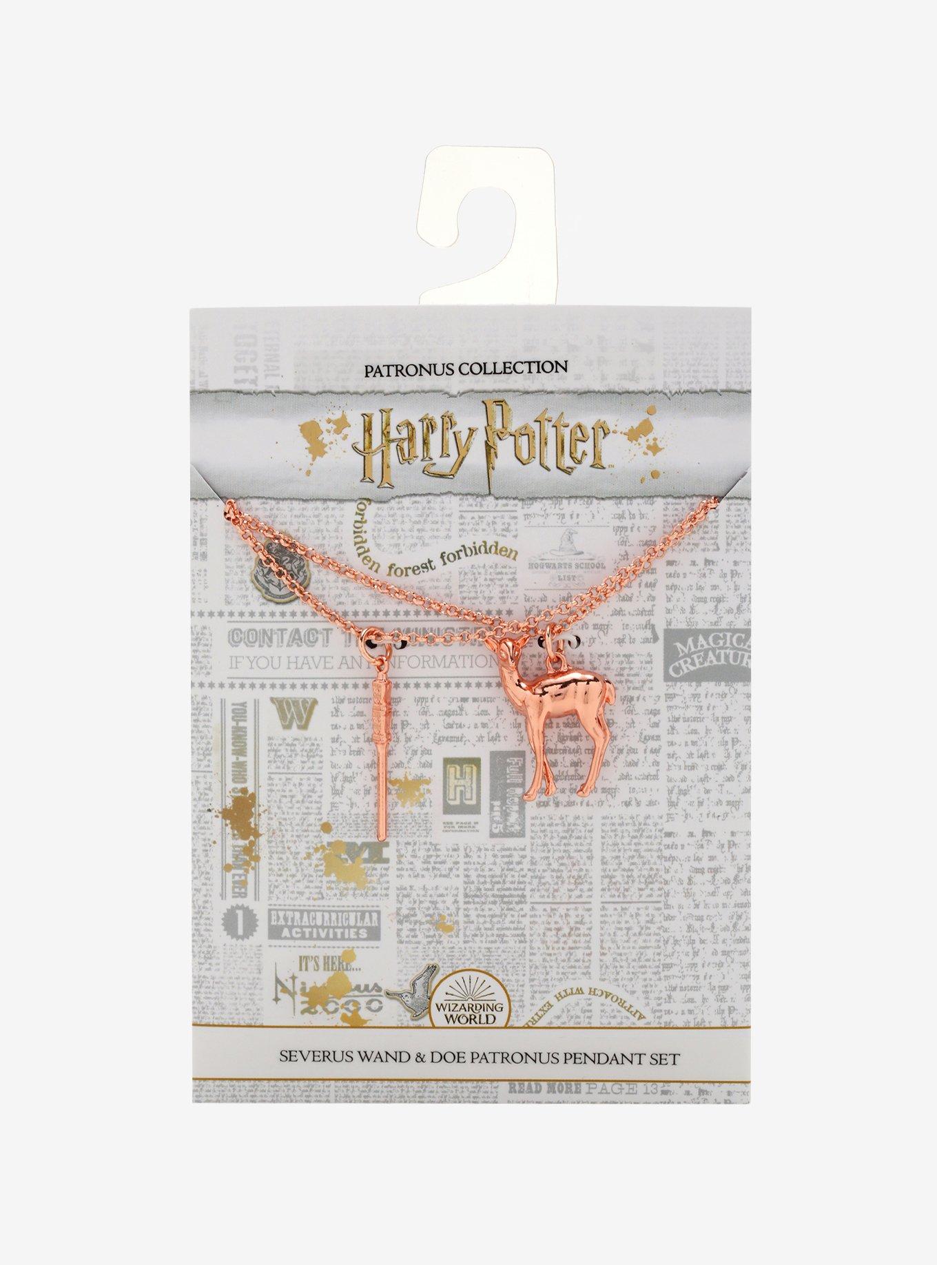 Harry Potter Snape Wand & Doe Patronus Necklace Set - BoxLunch Exclusive, , alternate