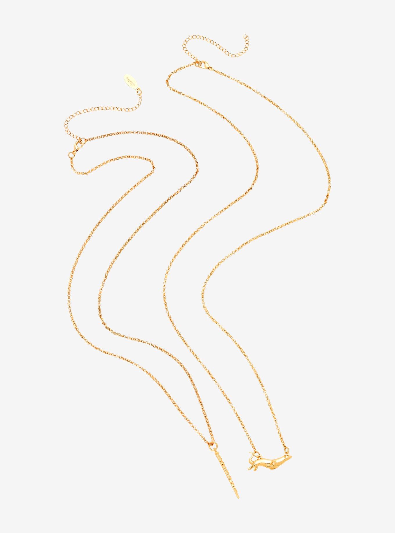 Harry Potter Hermione Wand & Otter Patronus Necklace Set - BoxLunch Exclusive, , alternate