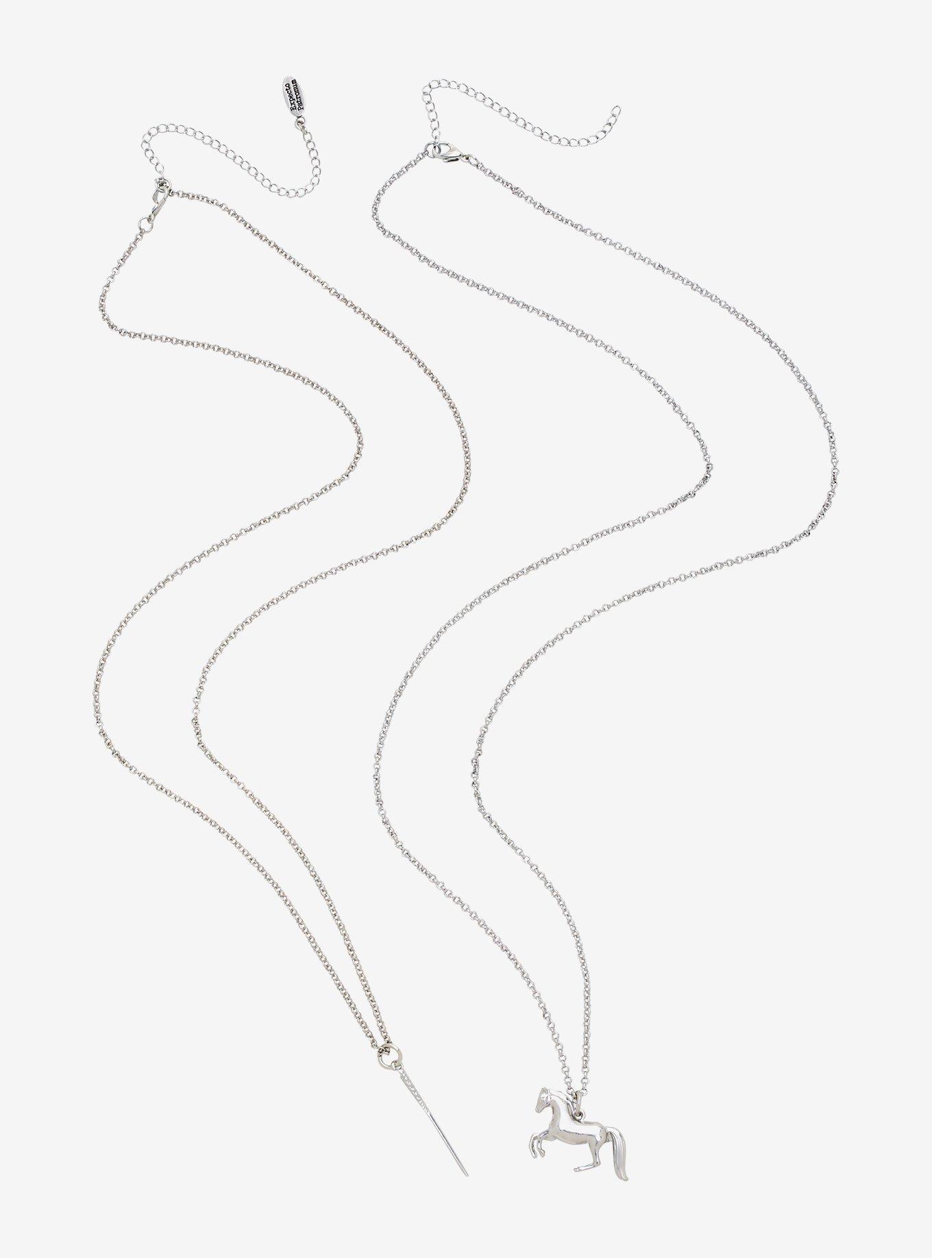 Harry Potter Ginny Wand & Horse Patronus Necklace Set - BoxLunch Exclusive, , alternate