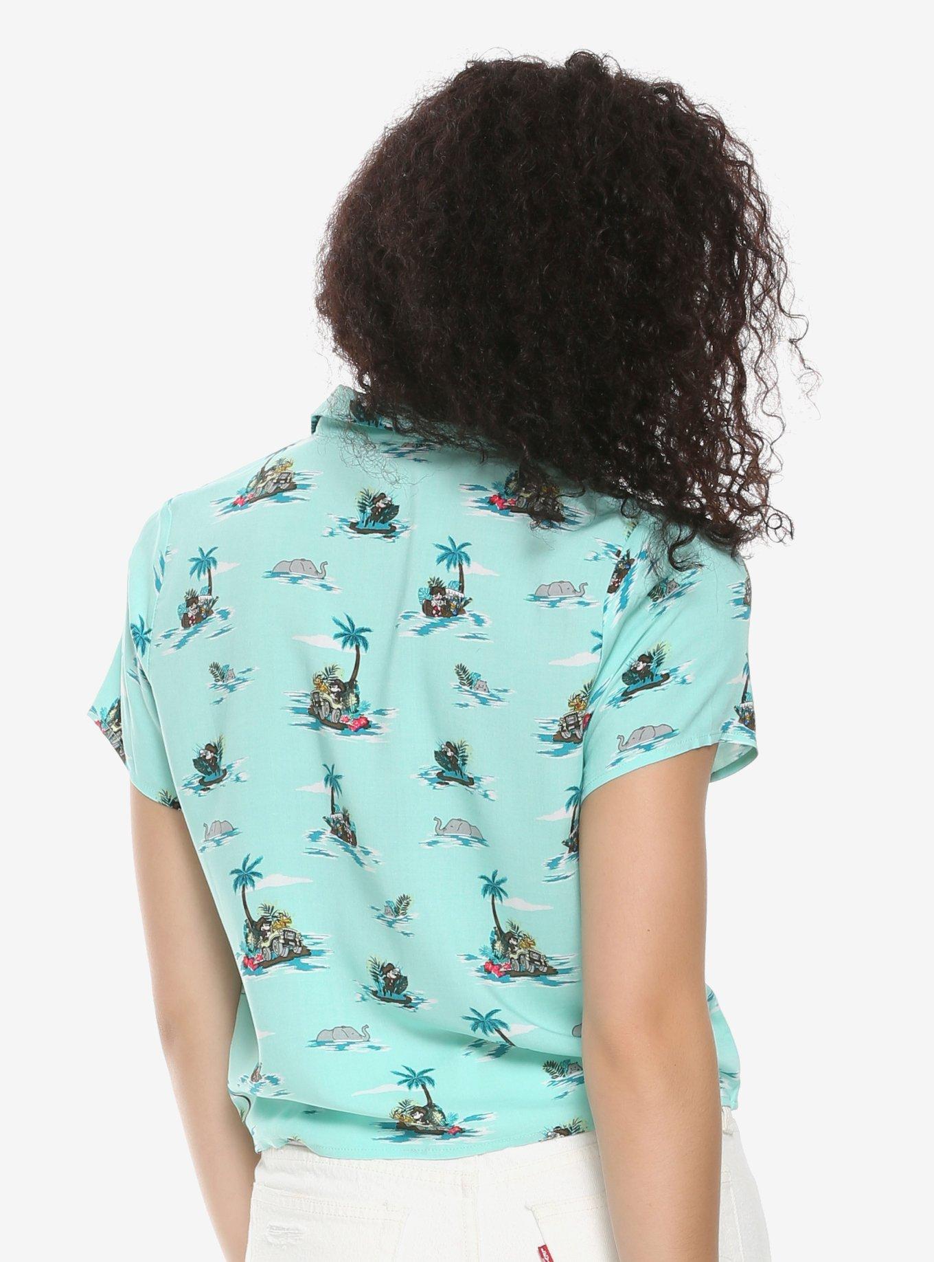 Our Universe Disney Mickey Mouse Safari Tie-Front Woven Button-Up, MULTI, alternate