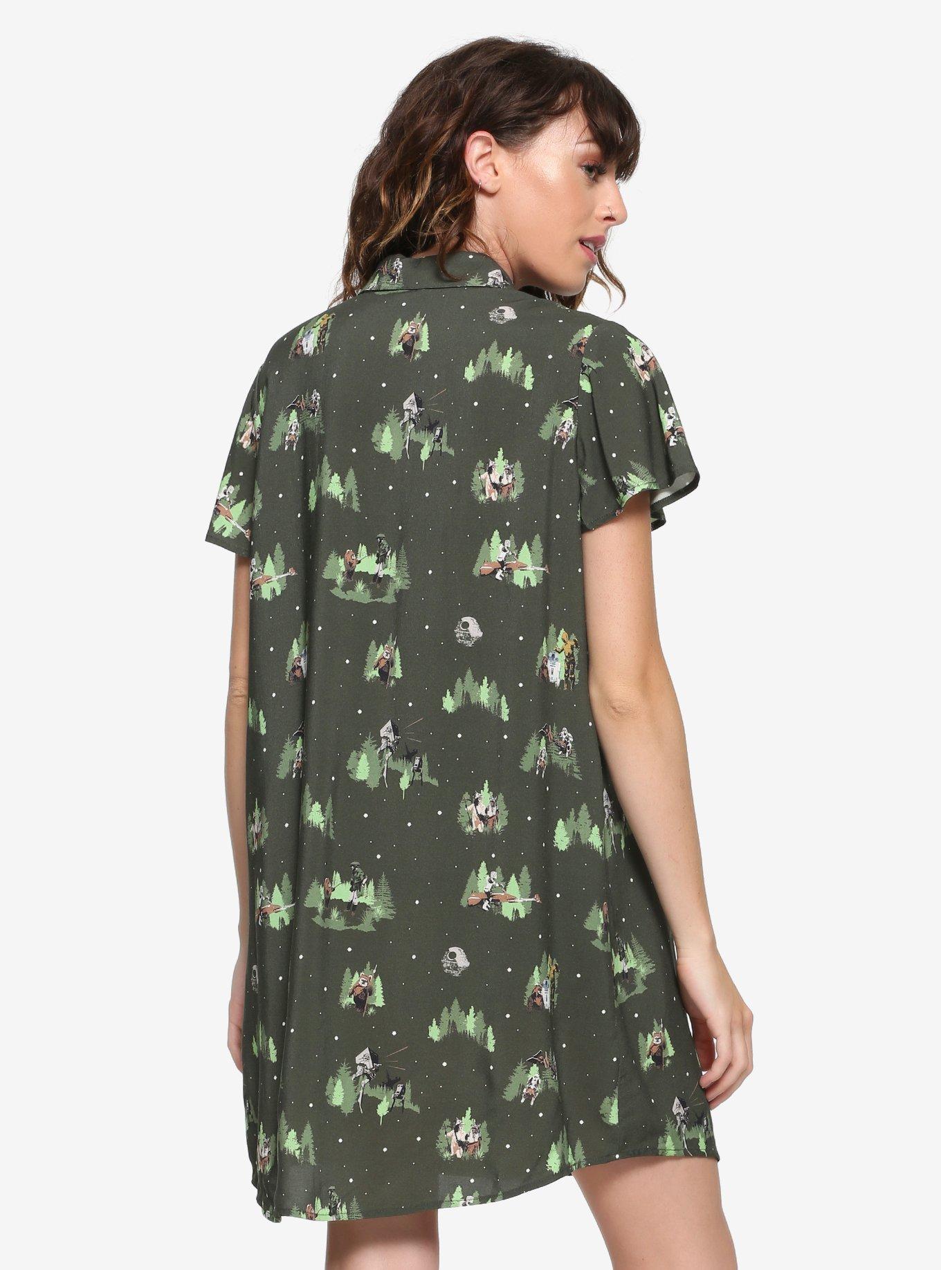 Our Universe Star Wars Forest Moon Of Endor Button-Front Dress, MULTI, alternate