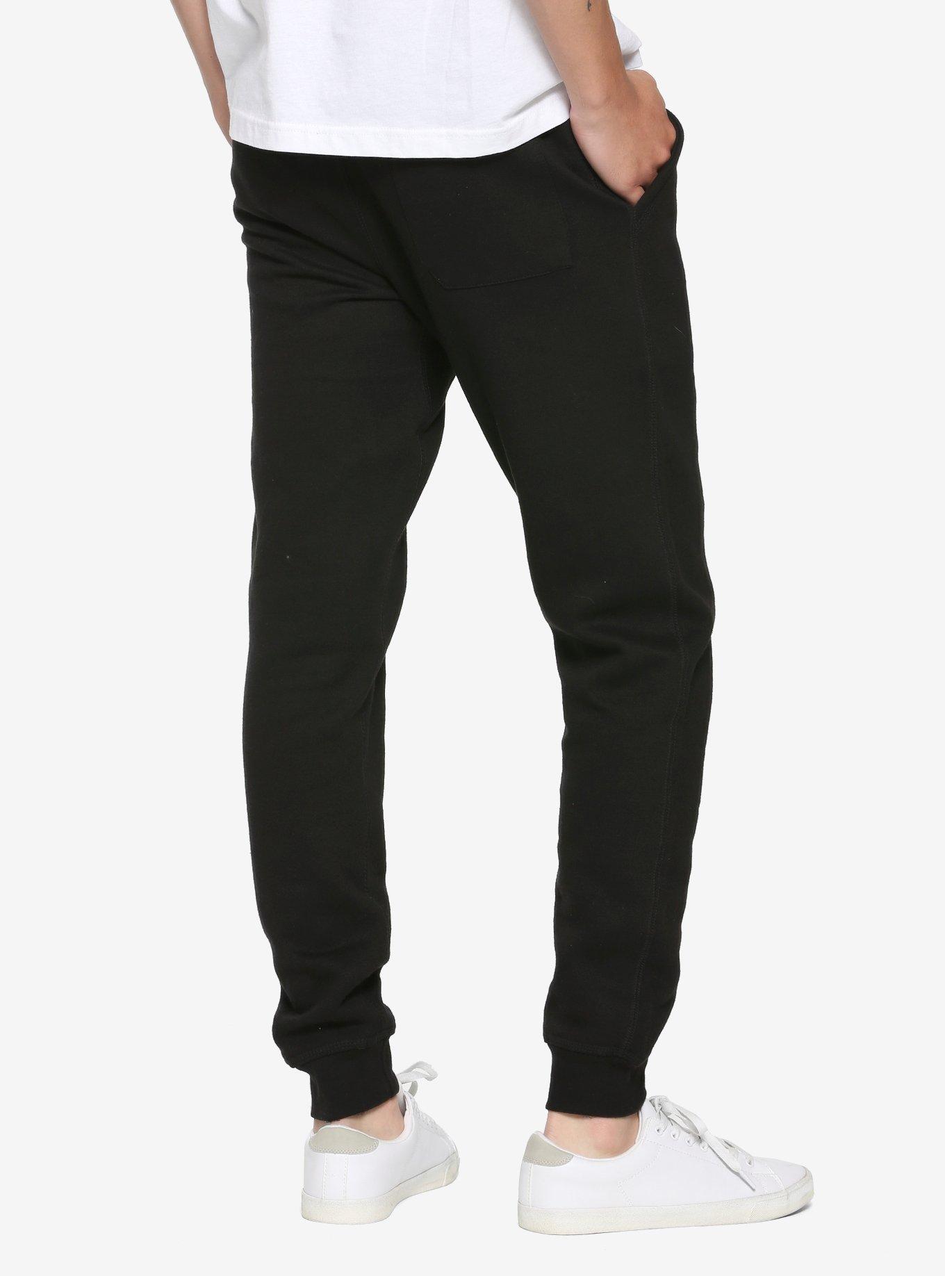 Marvel Logo Black Jogger Pants - BoxLunch Exclusive, , alternate