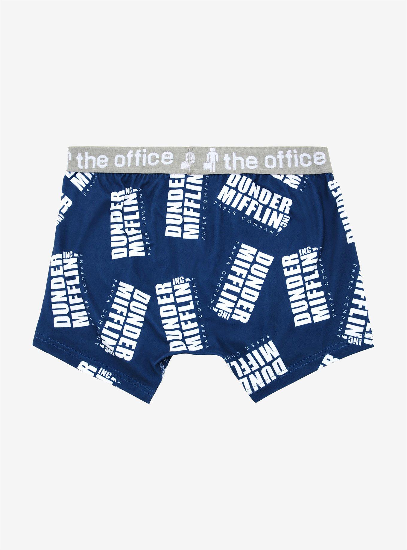 The Office Dunder Mifflin Boxer Briefs - BoxLunch Exclusive, BLUE, alternate