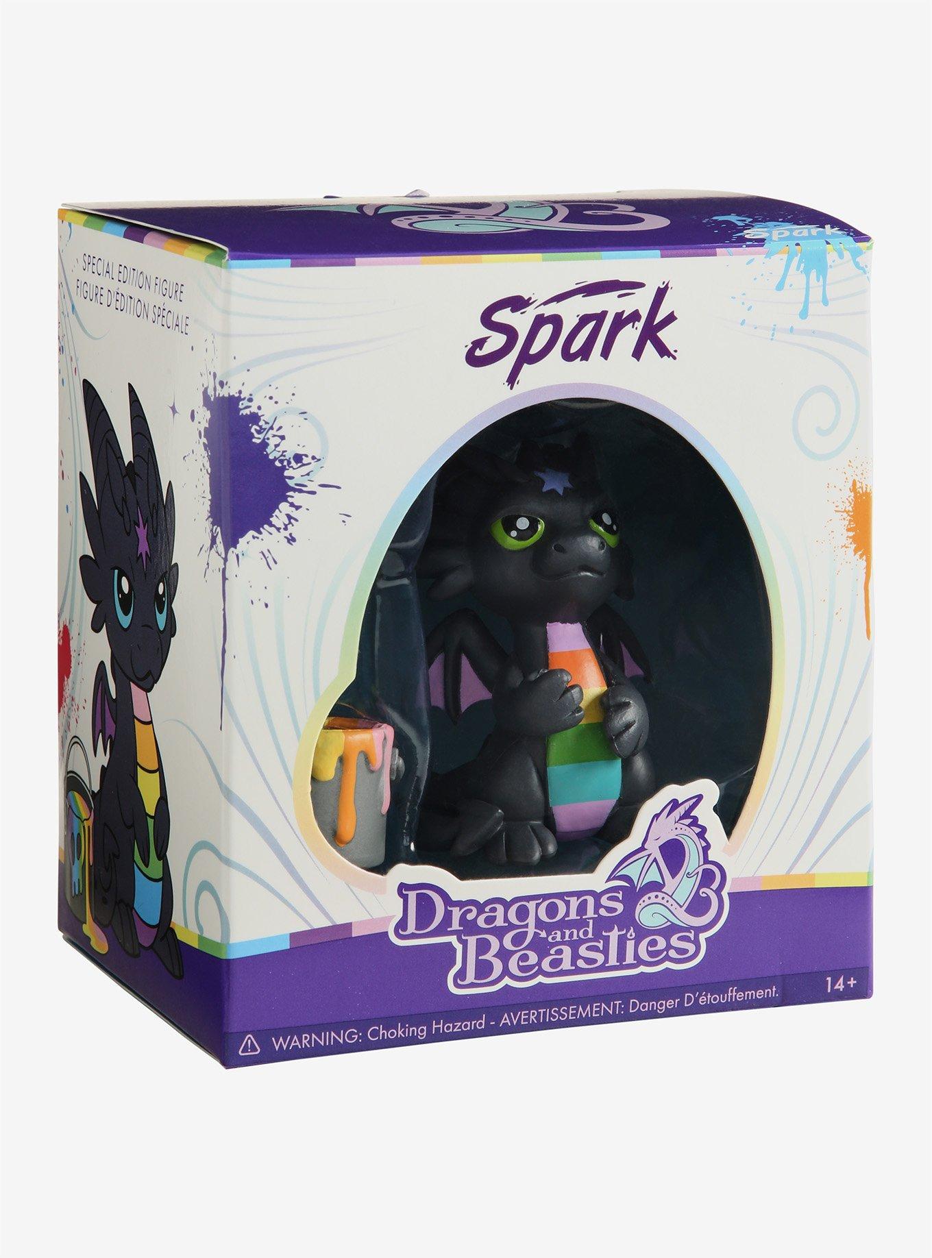 Dragons and Beasties Spark Art Dragon Vinyl Figure, , alternate