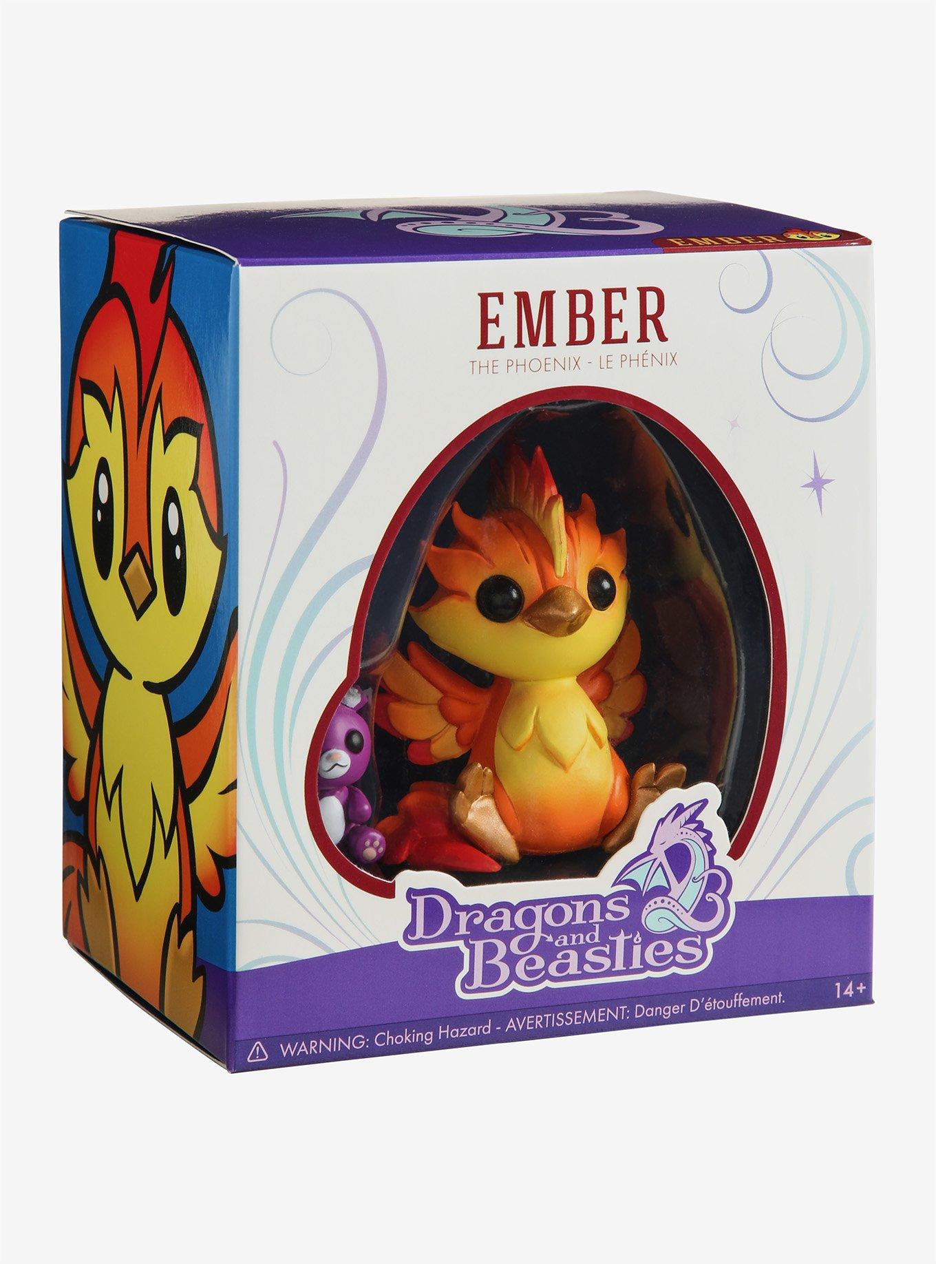 Dragons and Beasties Ember the Phoenix Vinyl Figure, , alternate